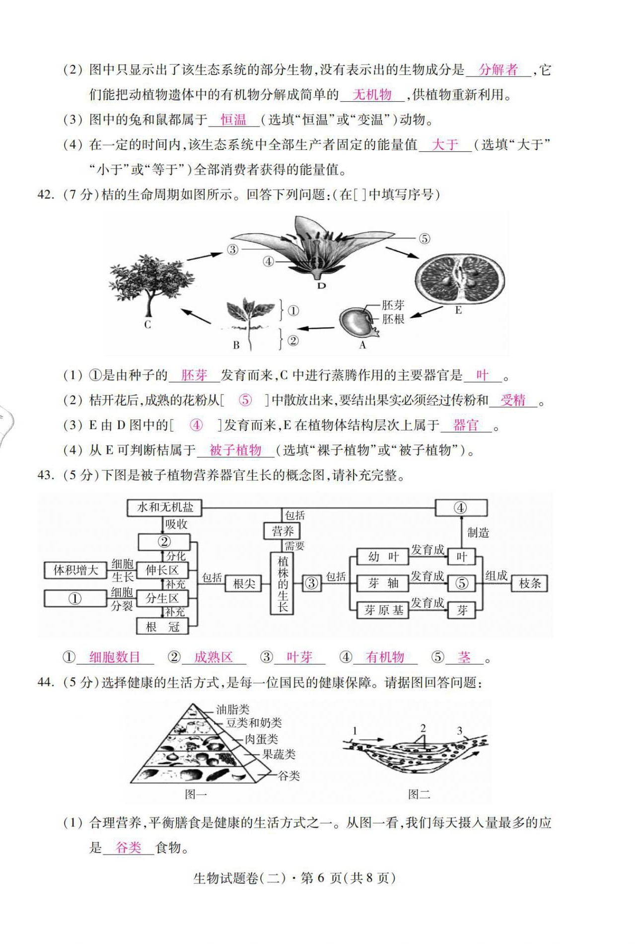 2021年本土卷生物云南專版 第14頁(yè)