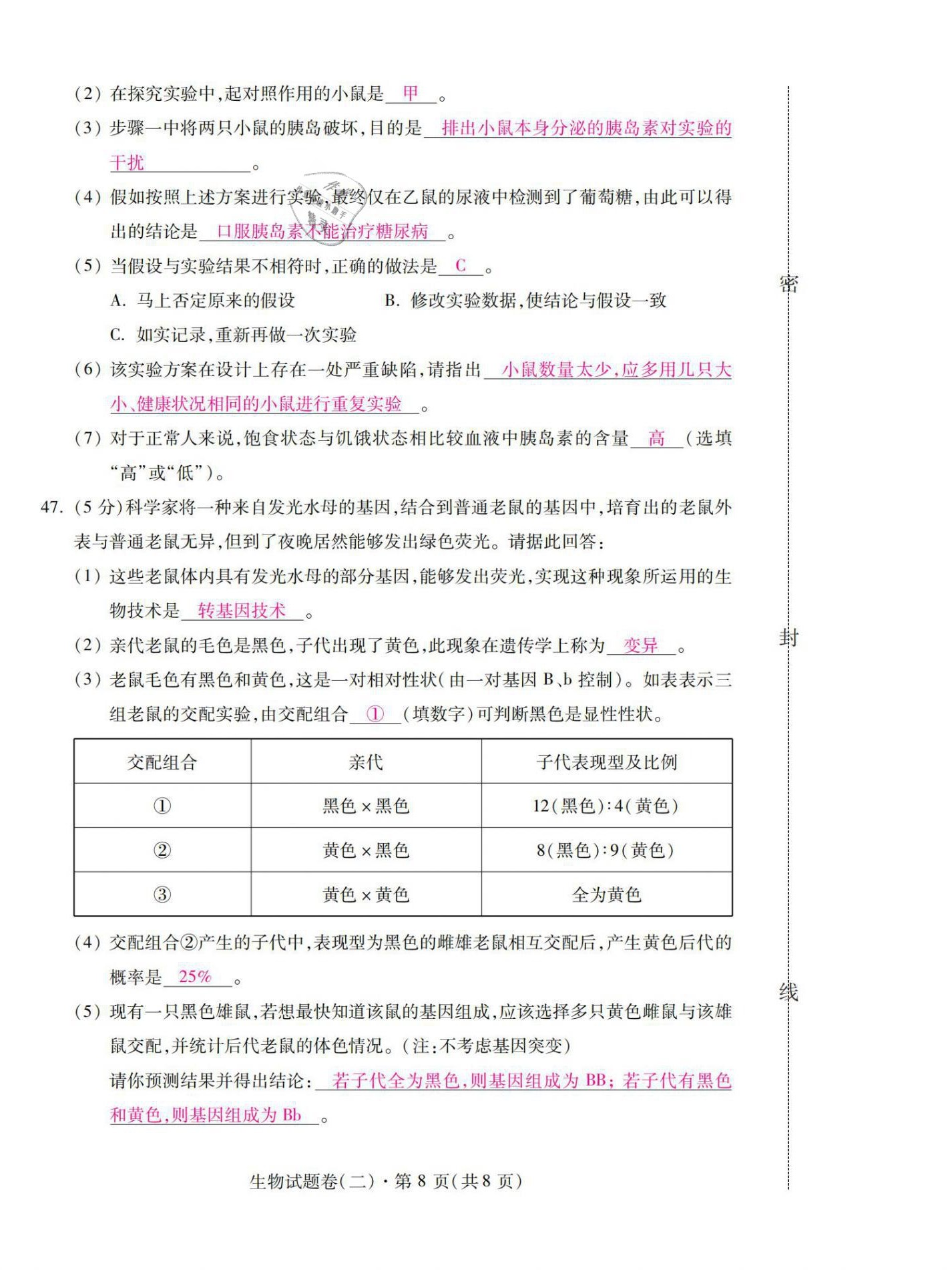 2021年本土卷生物云南專版 第16頁