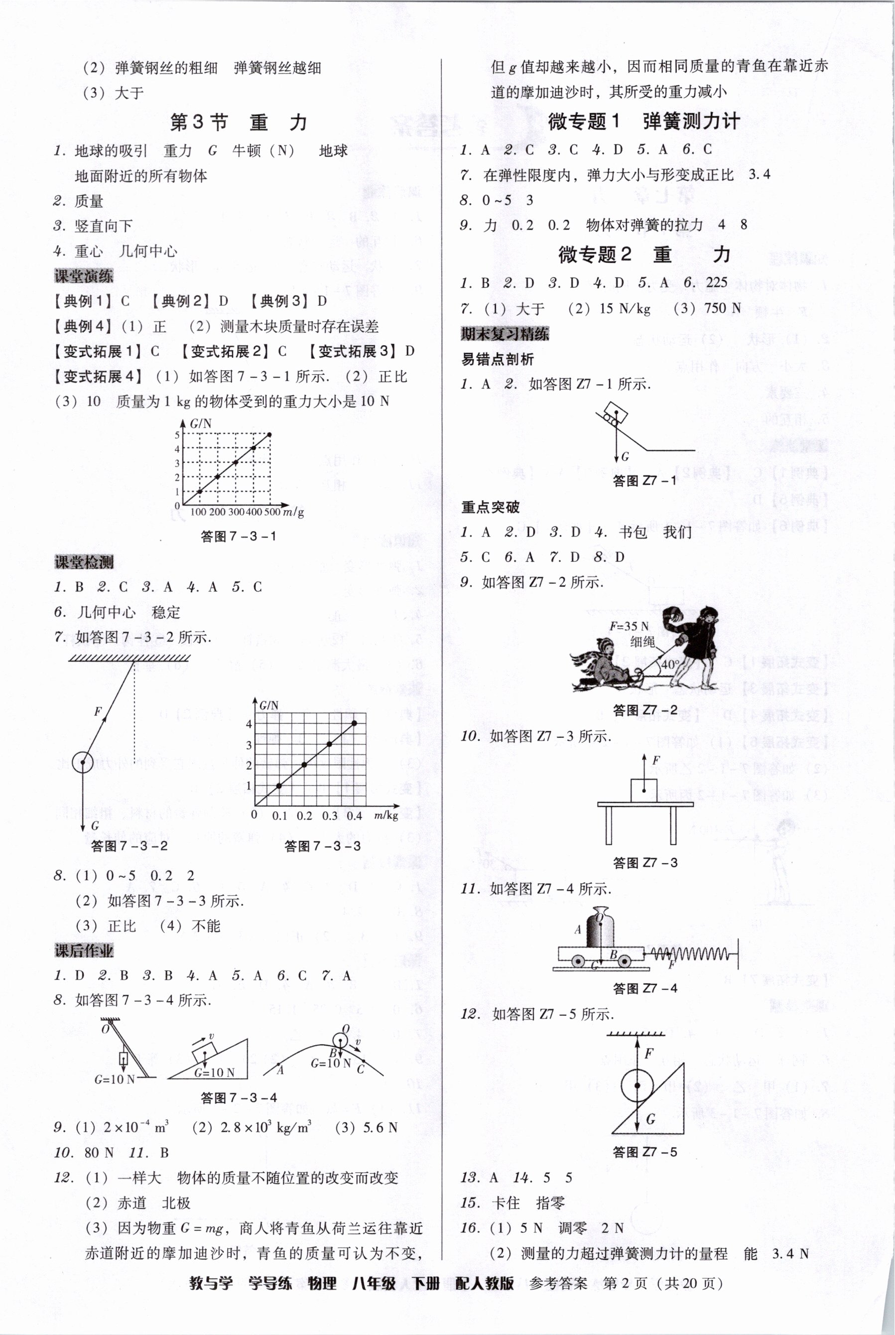 2021年教與學(xué)學(xué)導(dǎo)練八年級物理下冊人教版 第2頁