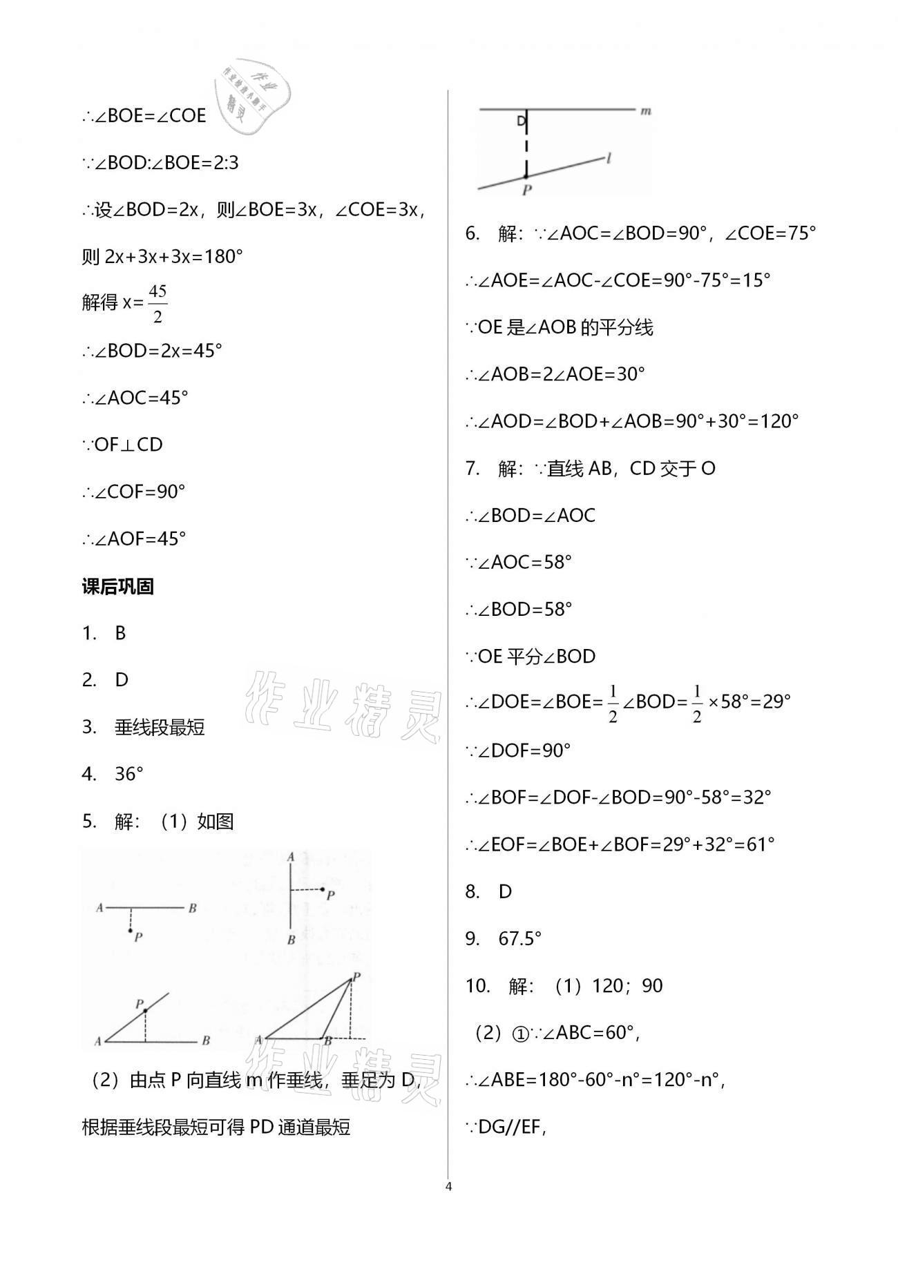 2021年学习指要七年级数学下册人教版 参考答案第4页