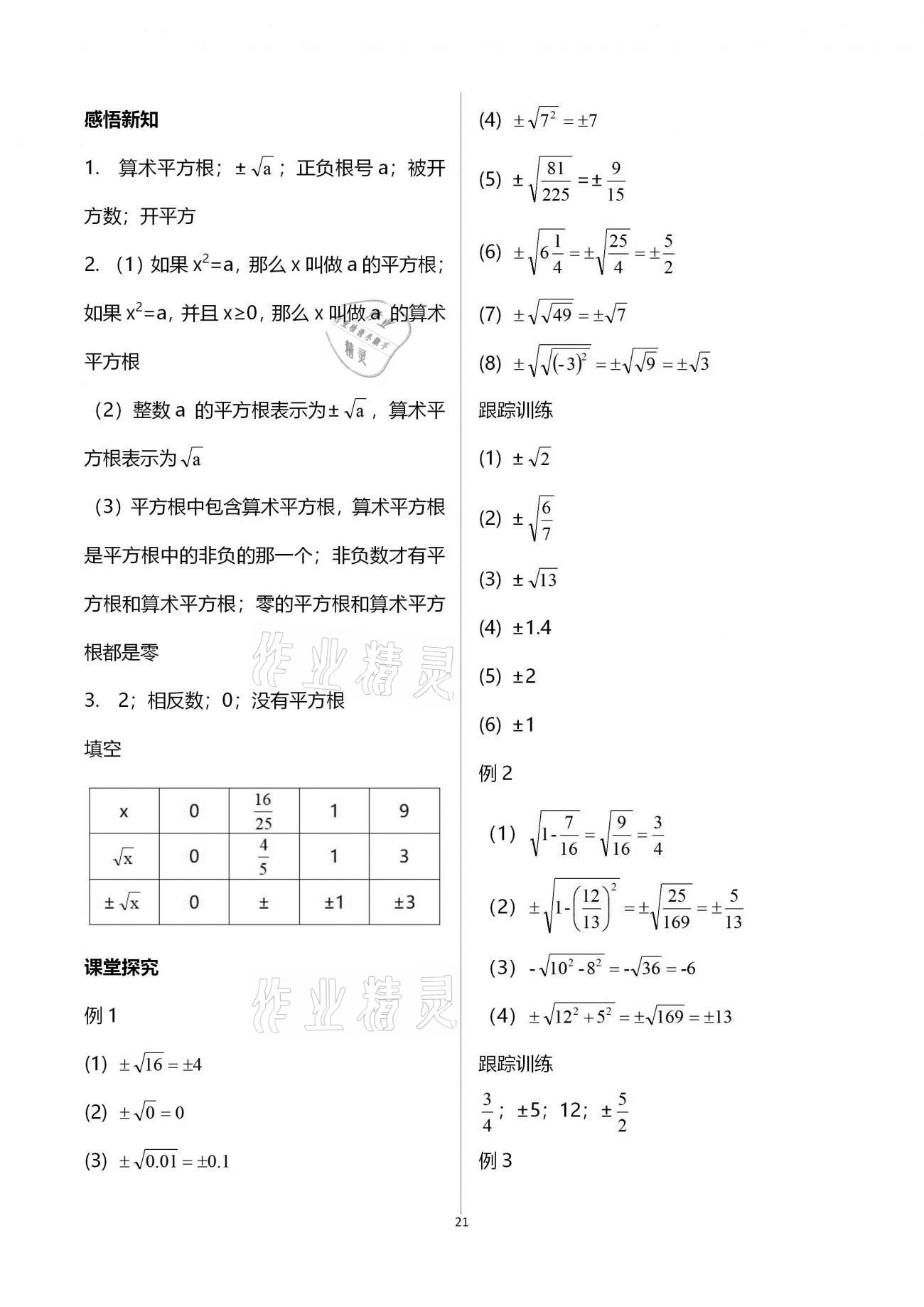 2021年學(xué)習(xí)指要七年級(jí)數(shù)學(xué)下冊(cè)人教版 參考答案第21頁