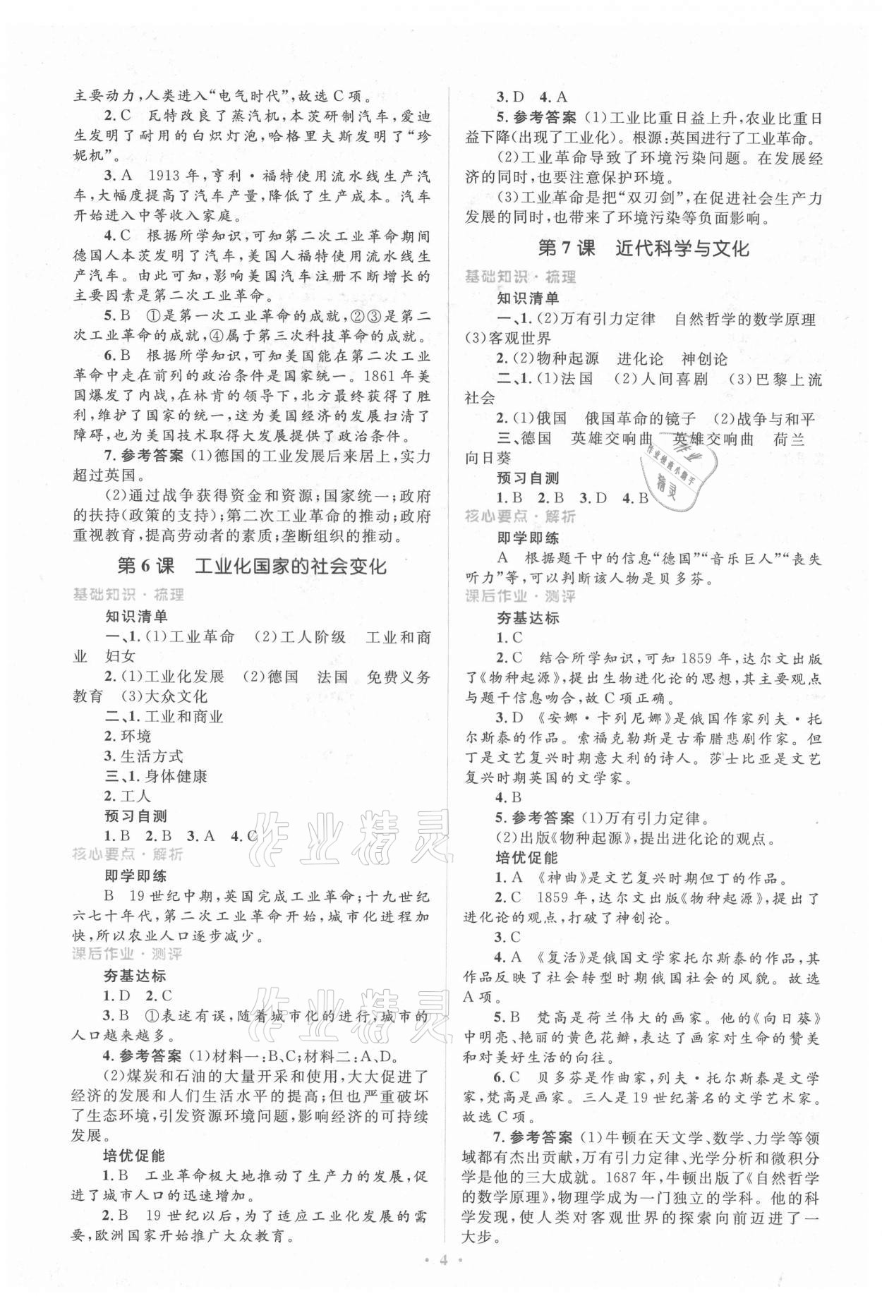 2021年人教金學(xué)典同步解析與測評學(xué)考練九年級世界歷史下冊人教版 第4頁