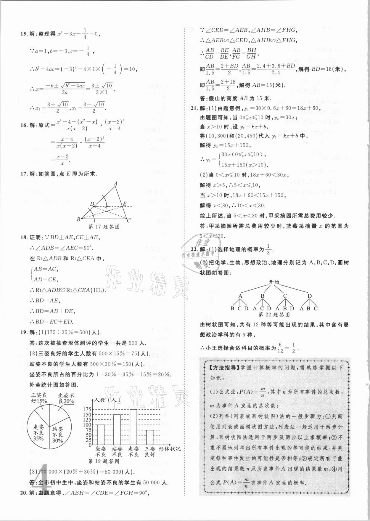 2021年卓文书业加速金卷仿真预测8套卷数学陕西专版&nbsp;参考答案第4页