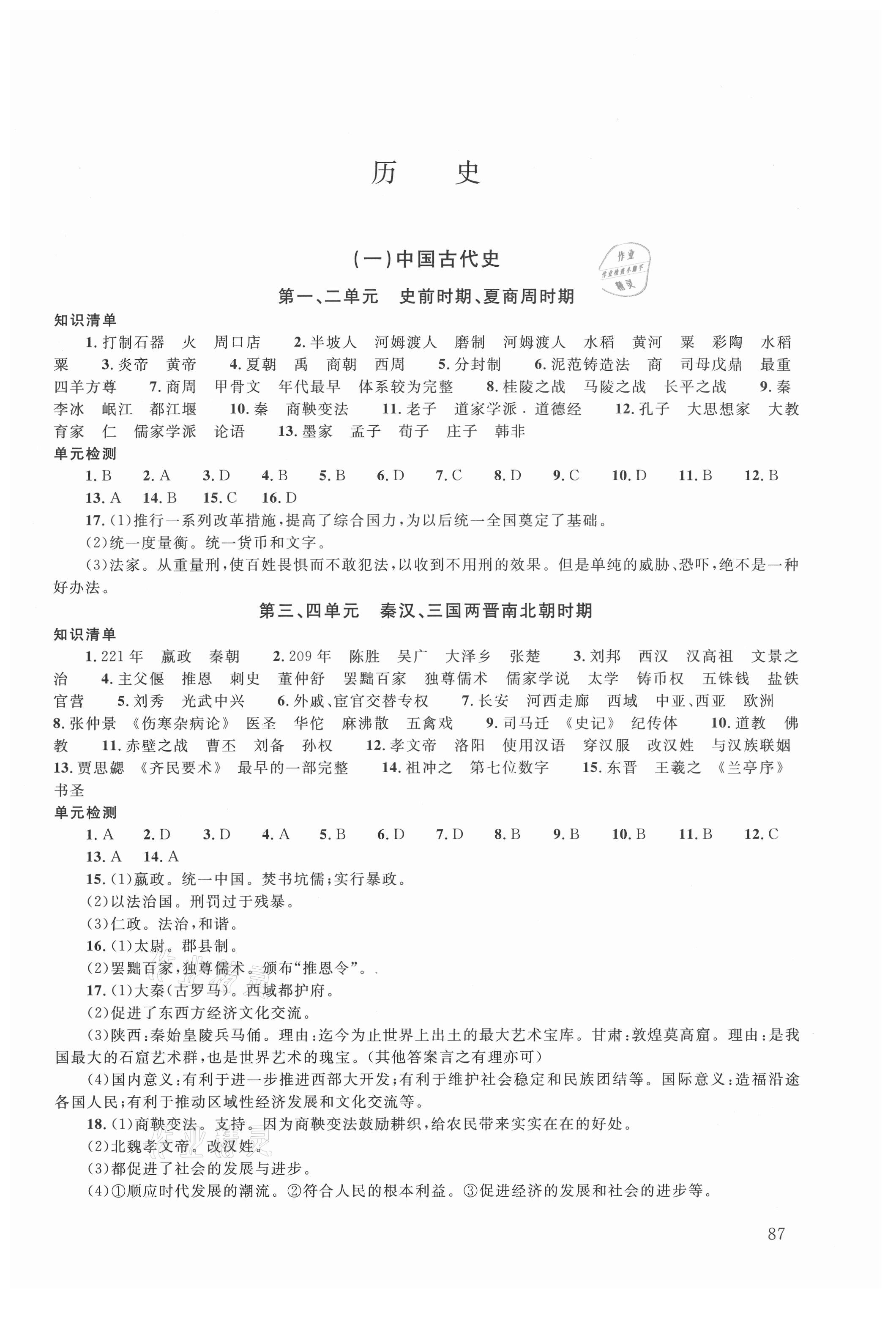 2021年初中學(xué)業(yè)考試指導(dǎo)叢書歷史株洲專版 第1頁(yè)