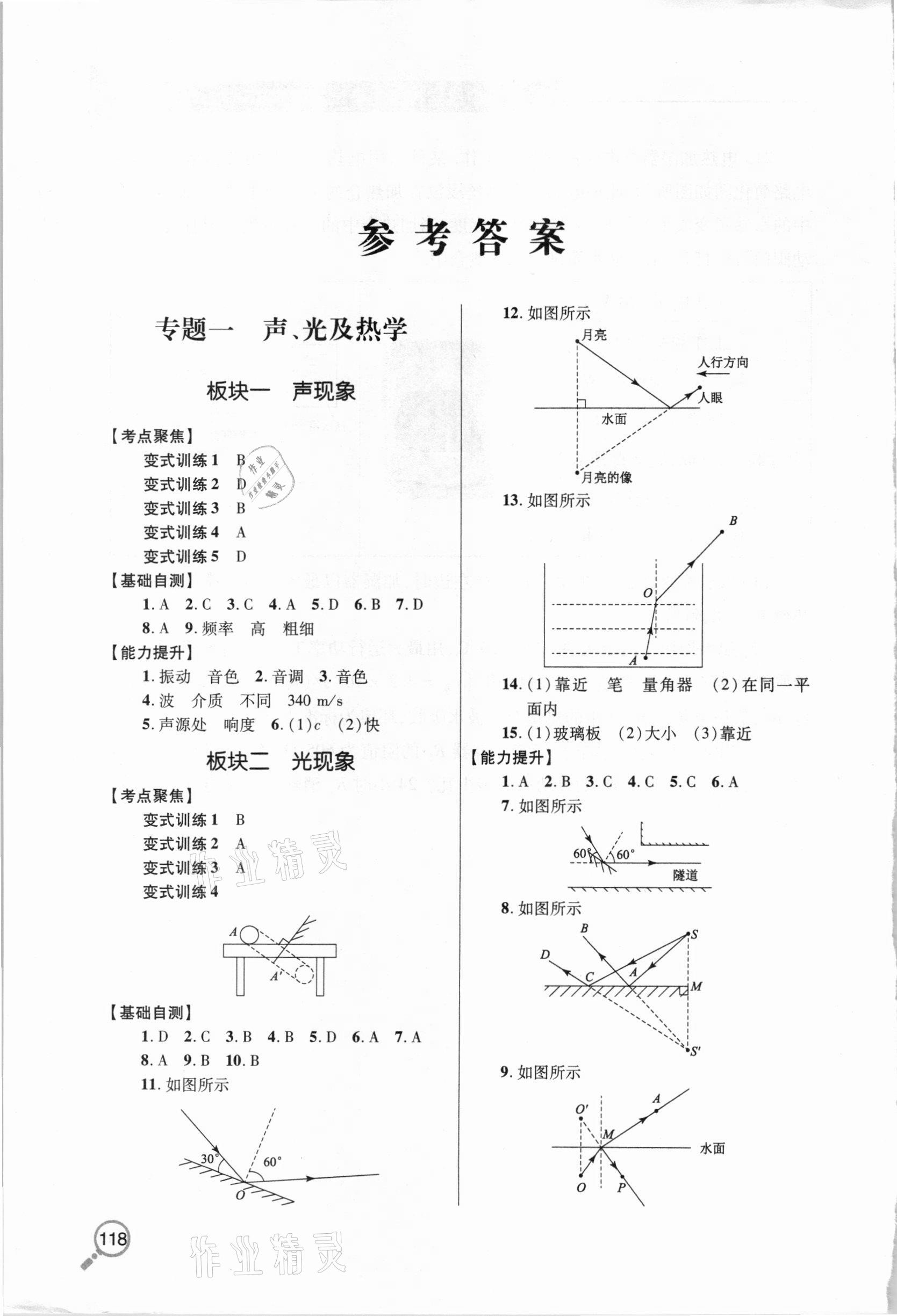 2021年新課堂同步學(xué)習(xí)與探究物理金鄉(xiāng)專版 參考答案第1頁(yè)