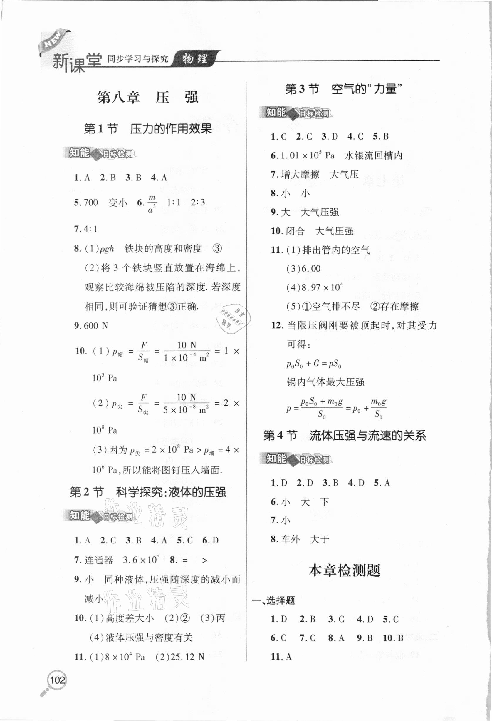 2021年新課堂同步學(xué)習(xí)與探究八年級物理下學(xué)期人教版金鄉(xiāng)專版 第2頁