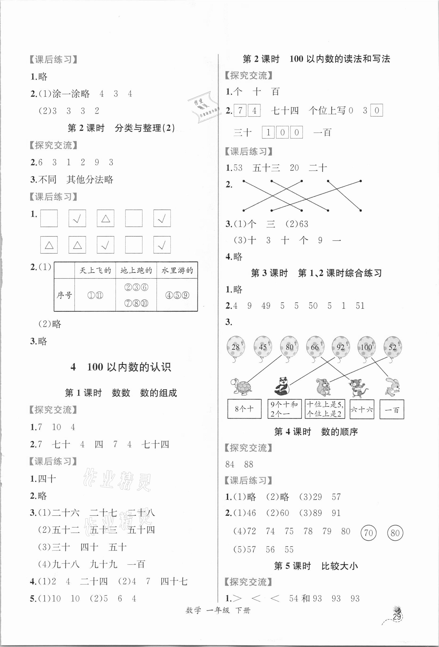 2021年同步导学案课时练一年级数学下册人教版 第3页