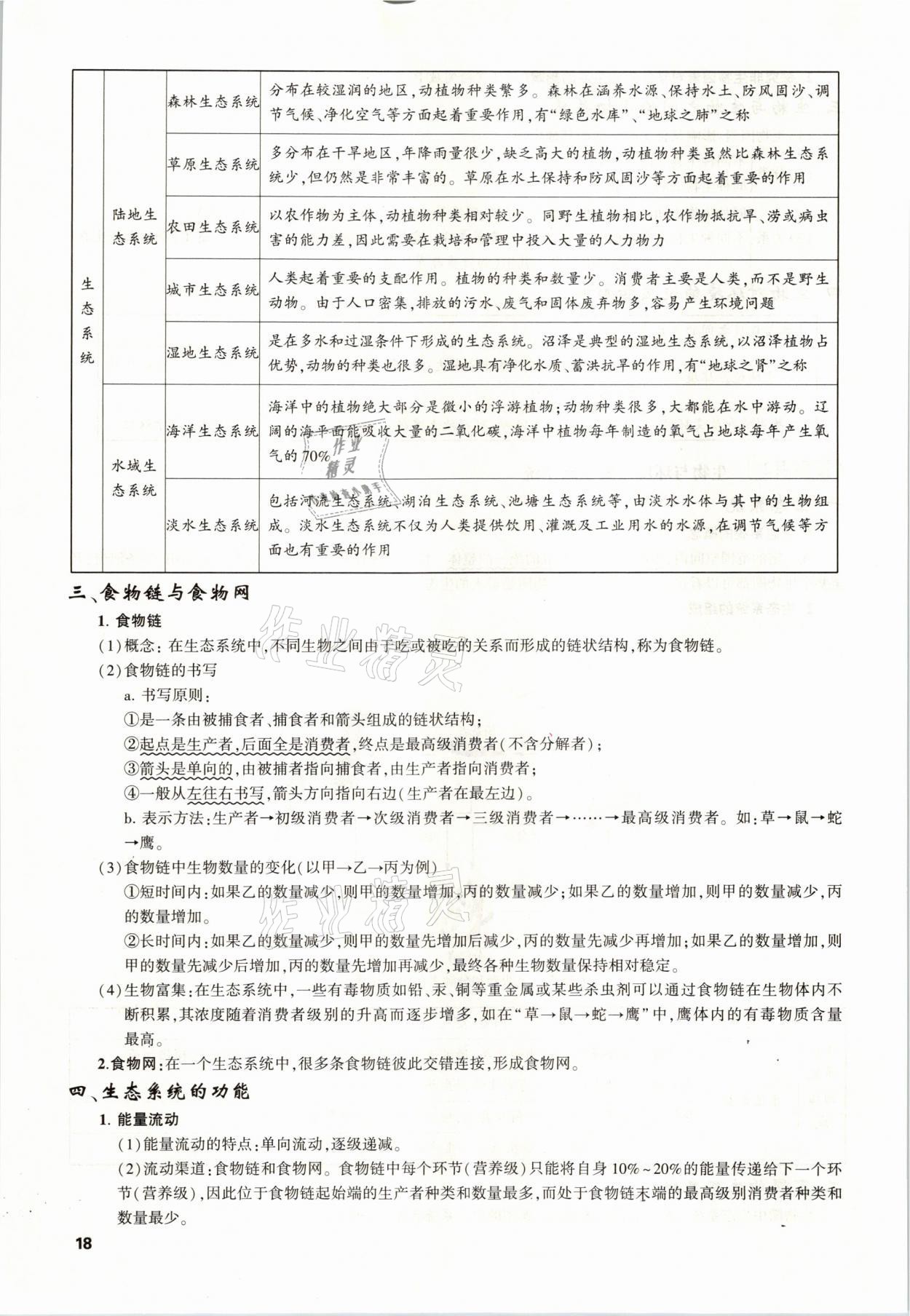 2021年聚焦中考生物福建專版 參考答案第18頁