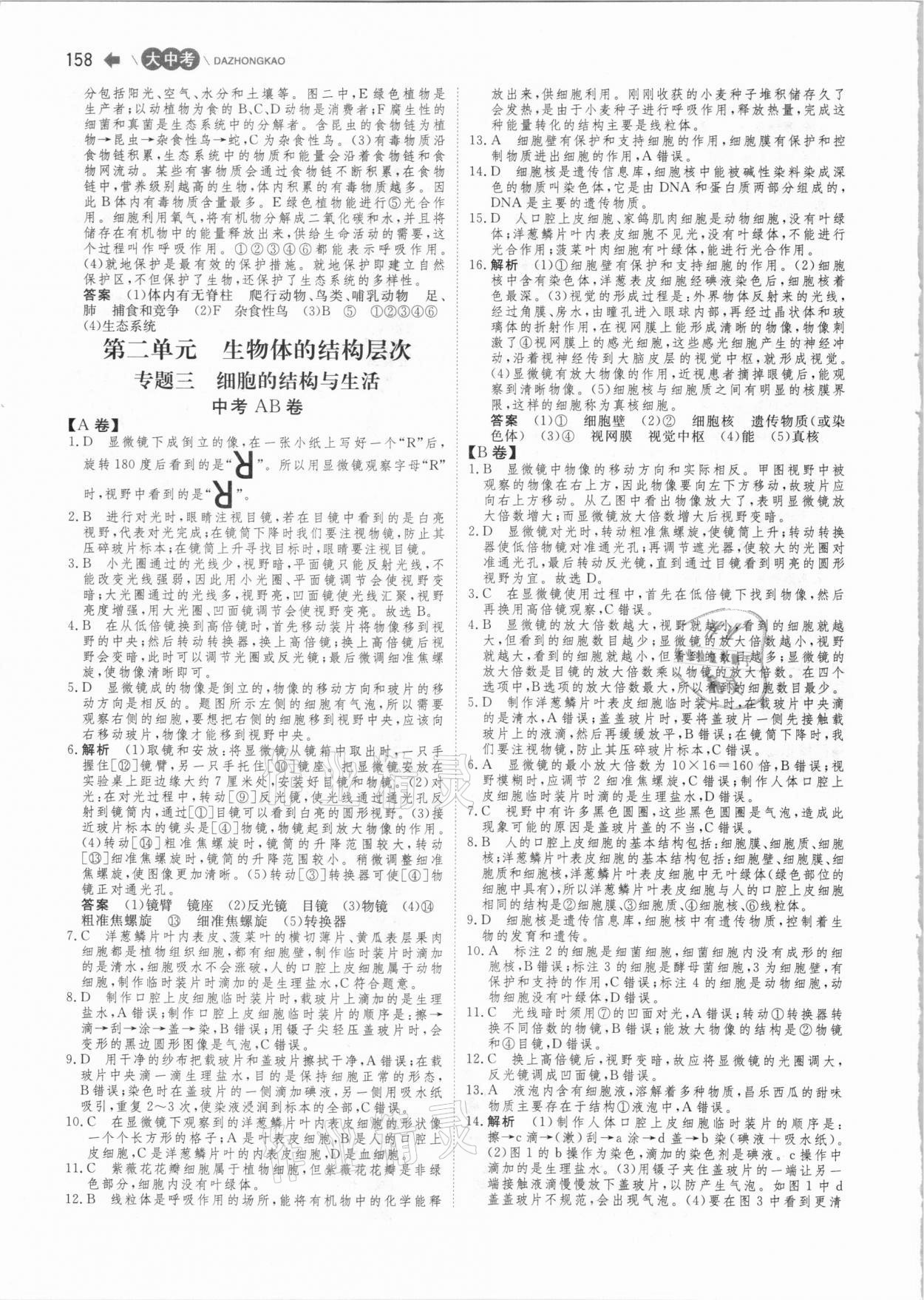 2021年大中考生物 第4页