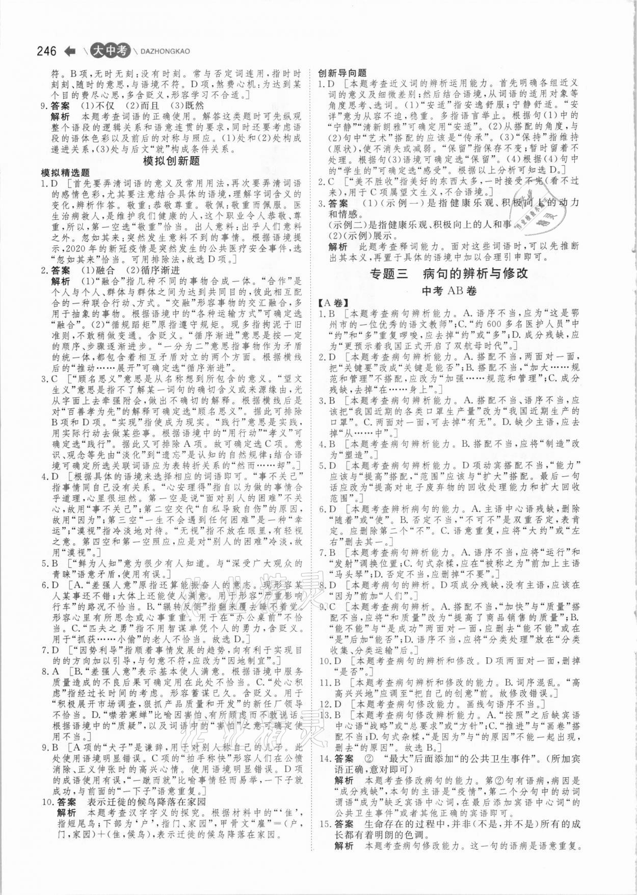 2021年大中考语文 第4页