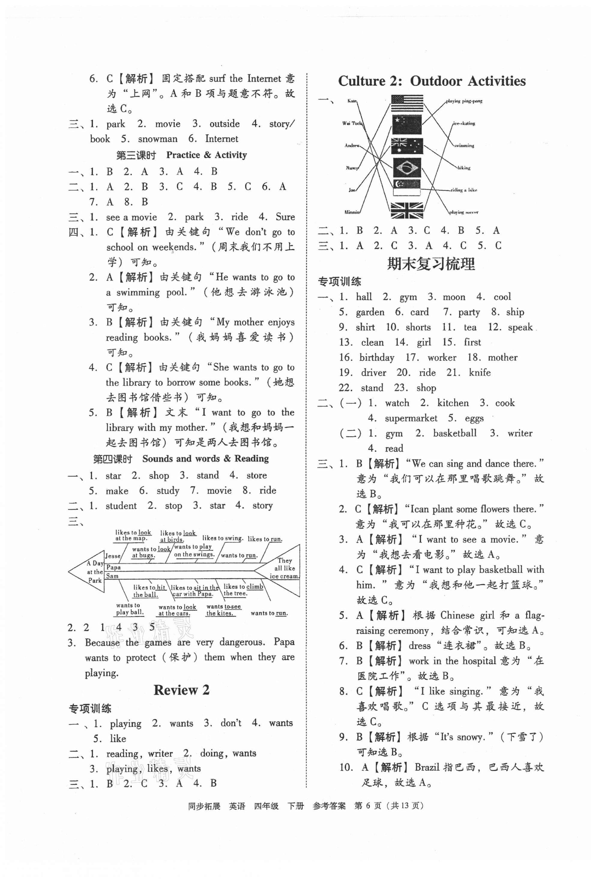 2021年同步拓展四年級(jí)英語(yǔ)下冊(cè)粵人版中山專(zhuān)版 第6頁(yè)