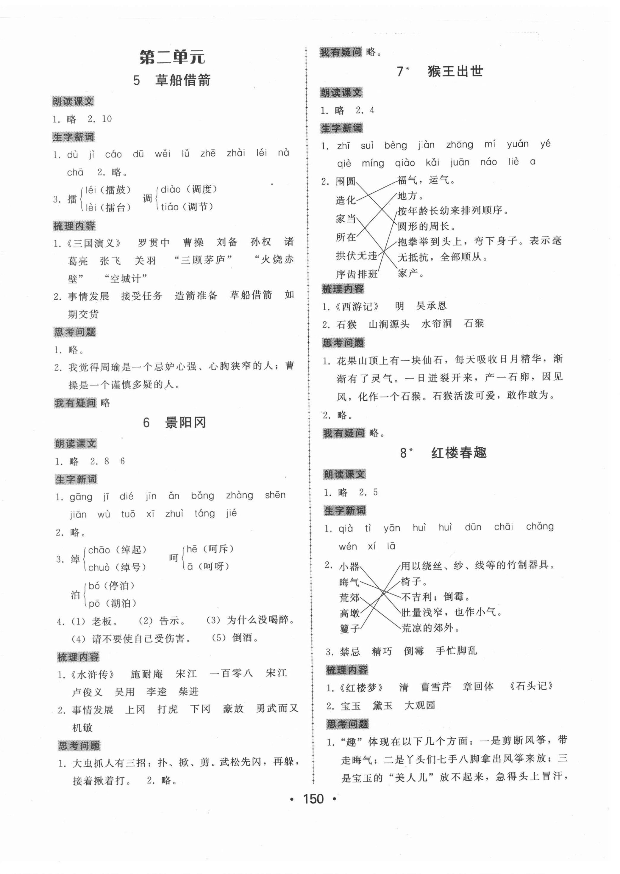 2021年教與學(xué)課時(shí)學(xué)練測(cè)五年級(jí)語文下冊(cè)人教版 第2頁