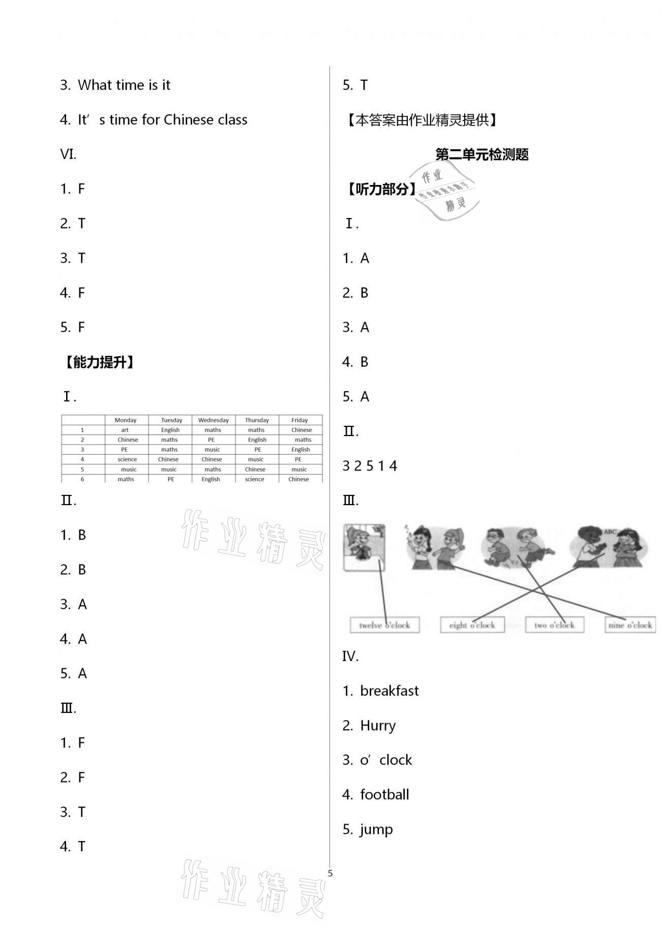 2021年同步練習(xí)冊四年級英語下冊人教版六三學(xué)制青島出版社 第5頁