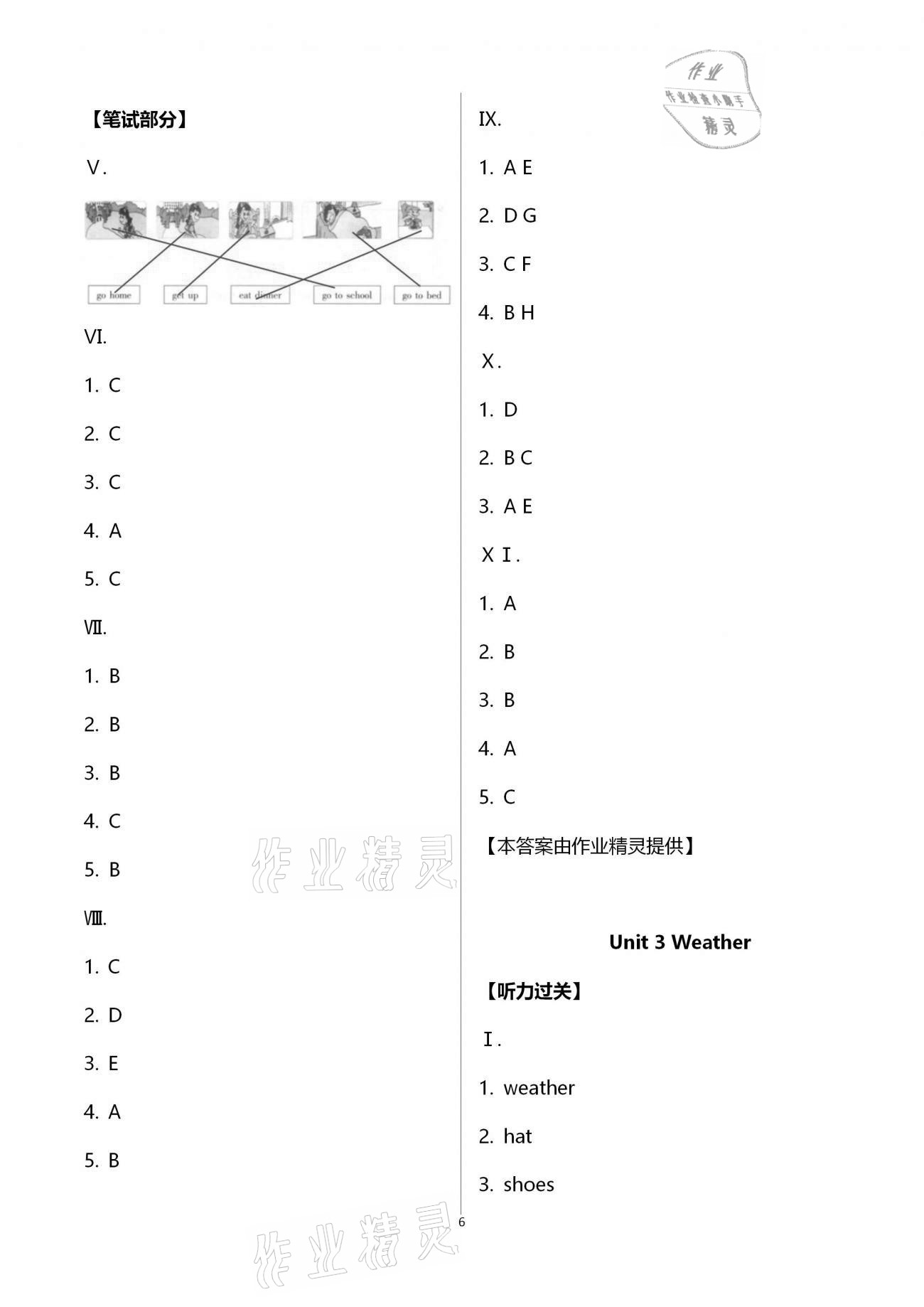 2021年同步練習(xí)冊四年級英語下冊人教版六三學(xué)制青島出版社 第6頁