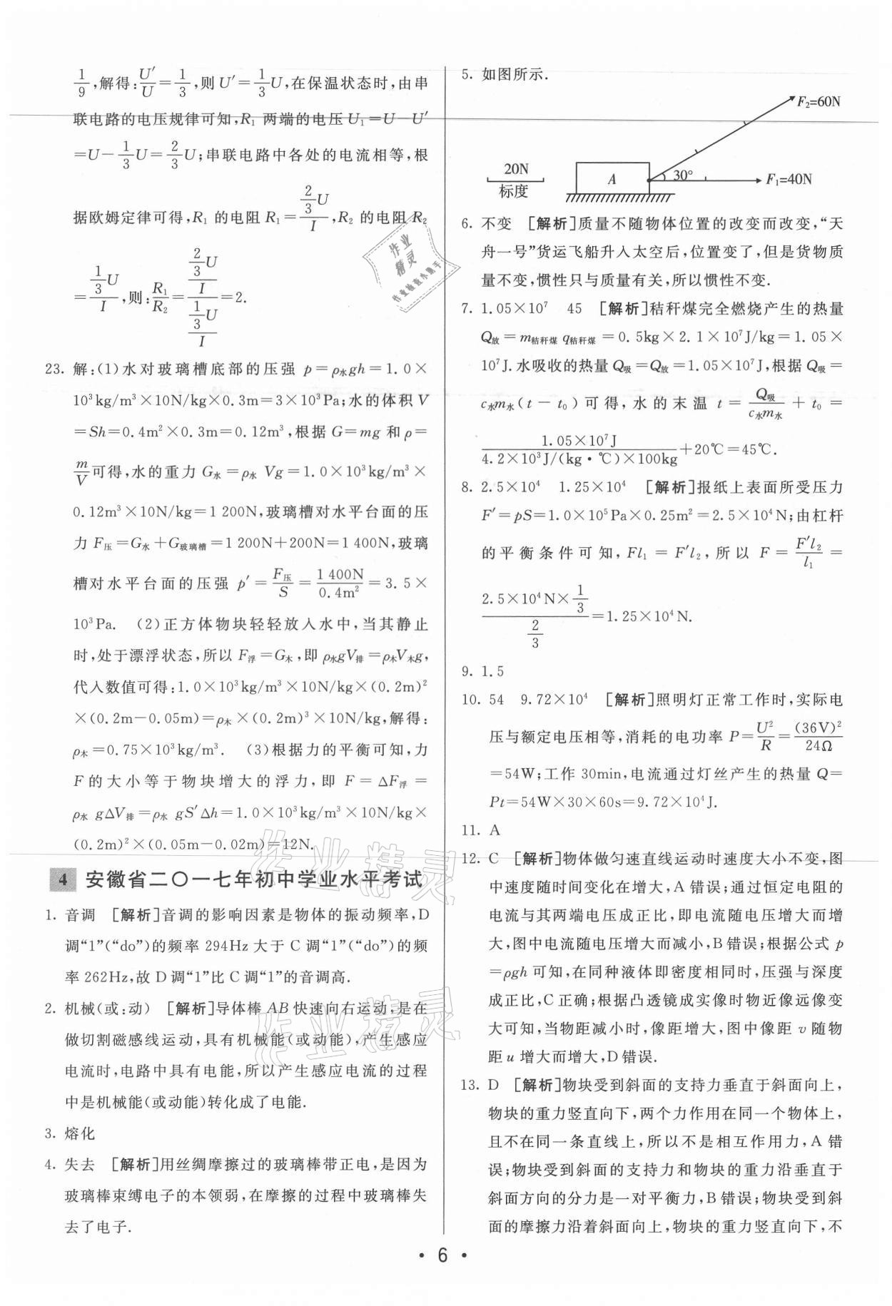 2021年神龍牛皮卷直通中考物理安徽專版 第6頁