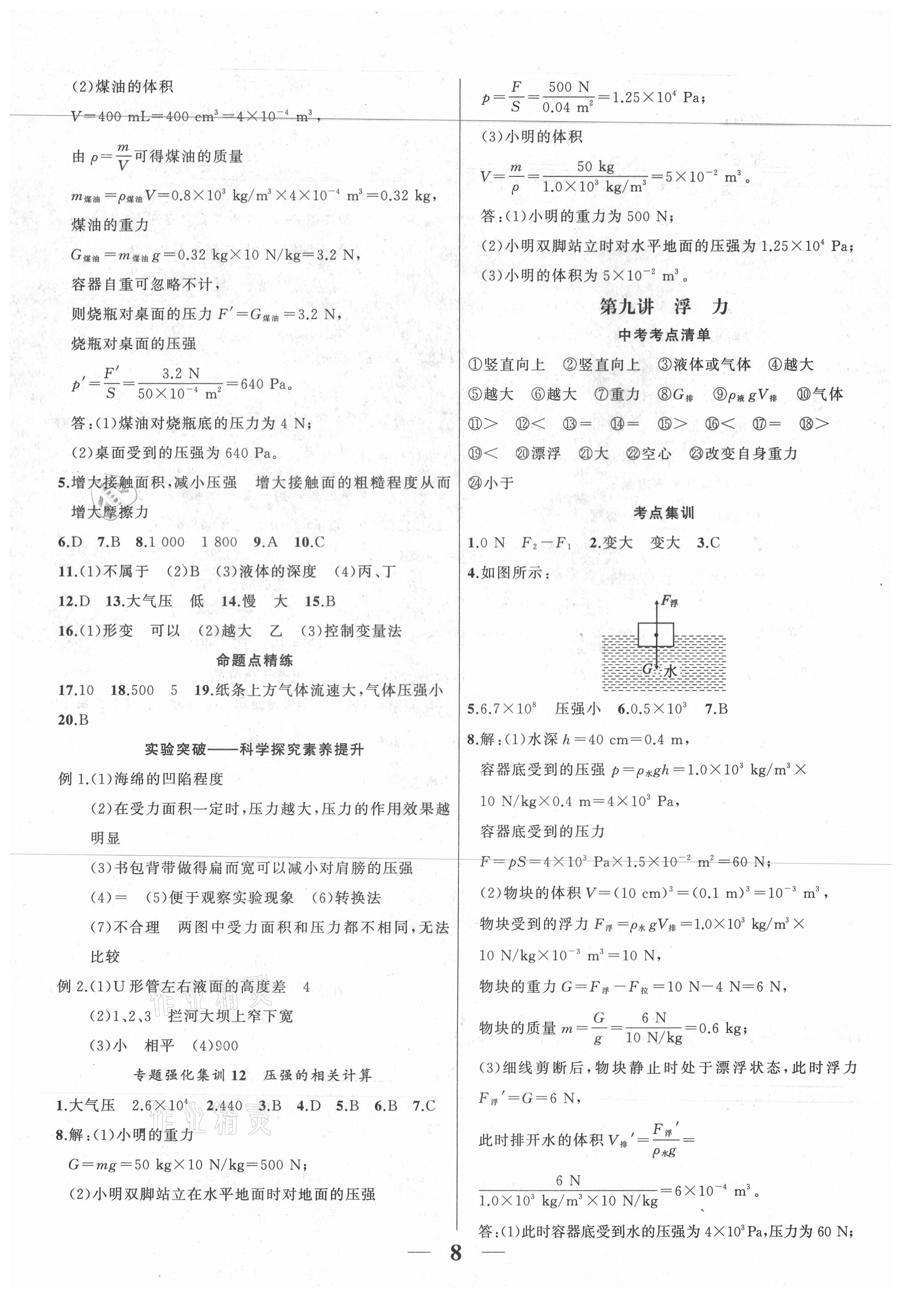 2021年中考科學(xué)集訓(xùn)物理安徽專版 第8頁