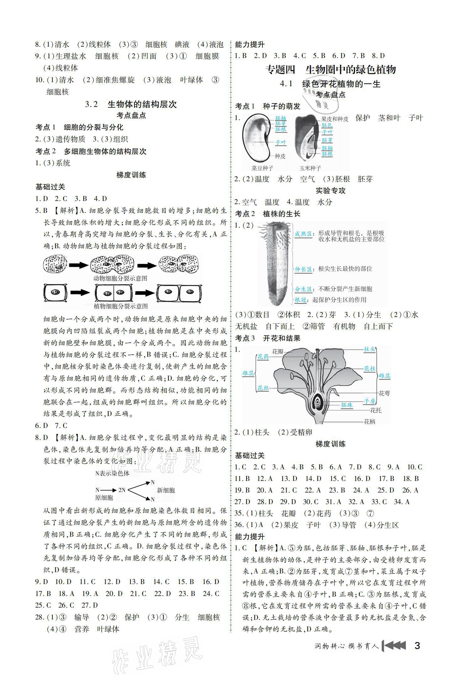 2021年721新中考新方向生物學(xué)云南專版 參考答案第3頁