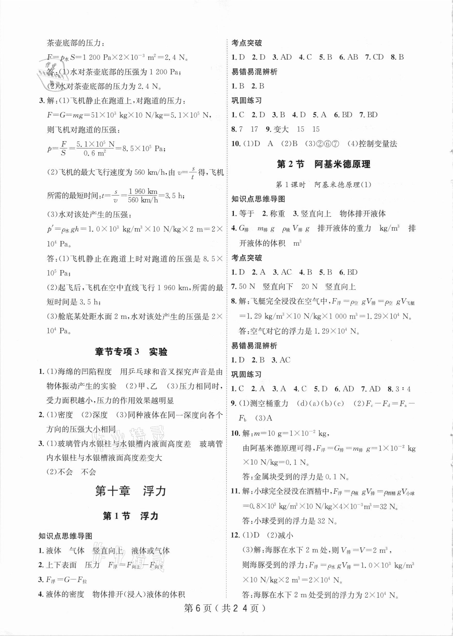 2021年考點(diǎn)專練八年級(jí)物理下冊(cè)人教版深圳專版 第6頁(yè)