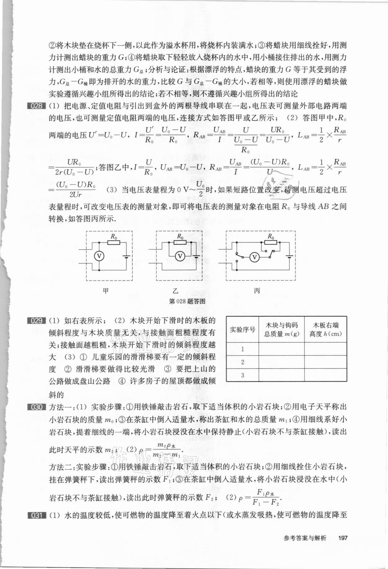 2021年百题大过关物理 参考答案第4页