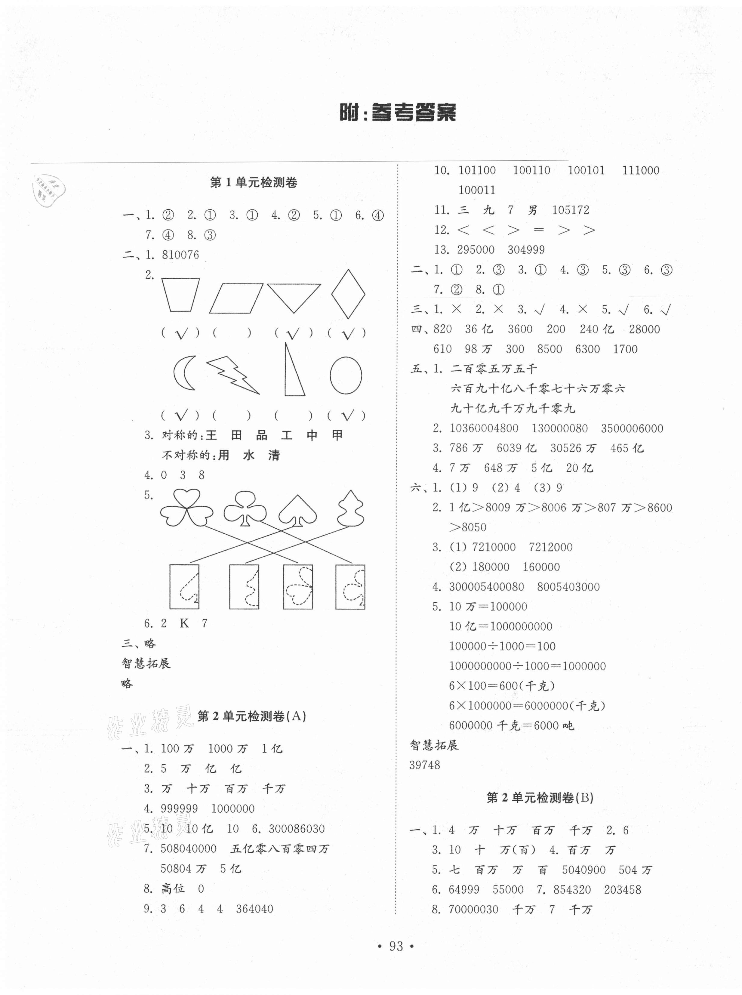 2021年小學(xué)同步練習(xí)冊(cè)配套檢測(cè)卷三年級(jí)數(shù)學(xué)下冊(cè)青島版54制 第1頁(yè)