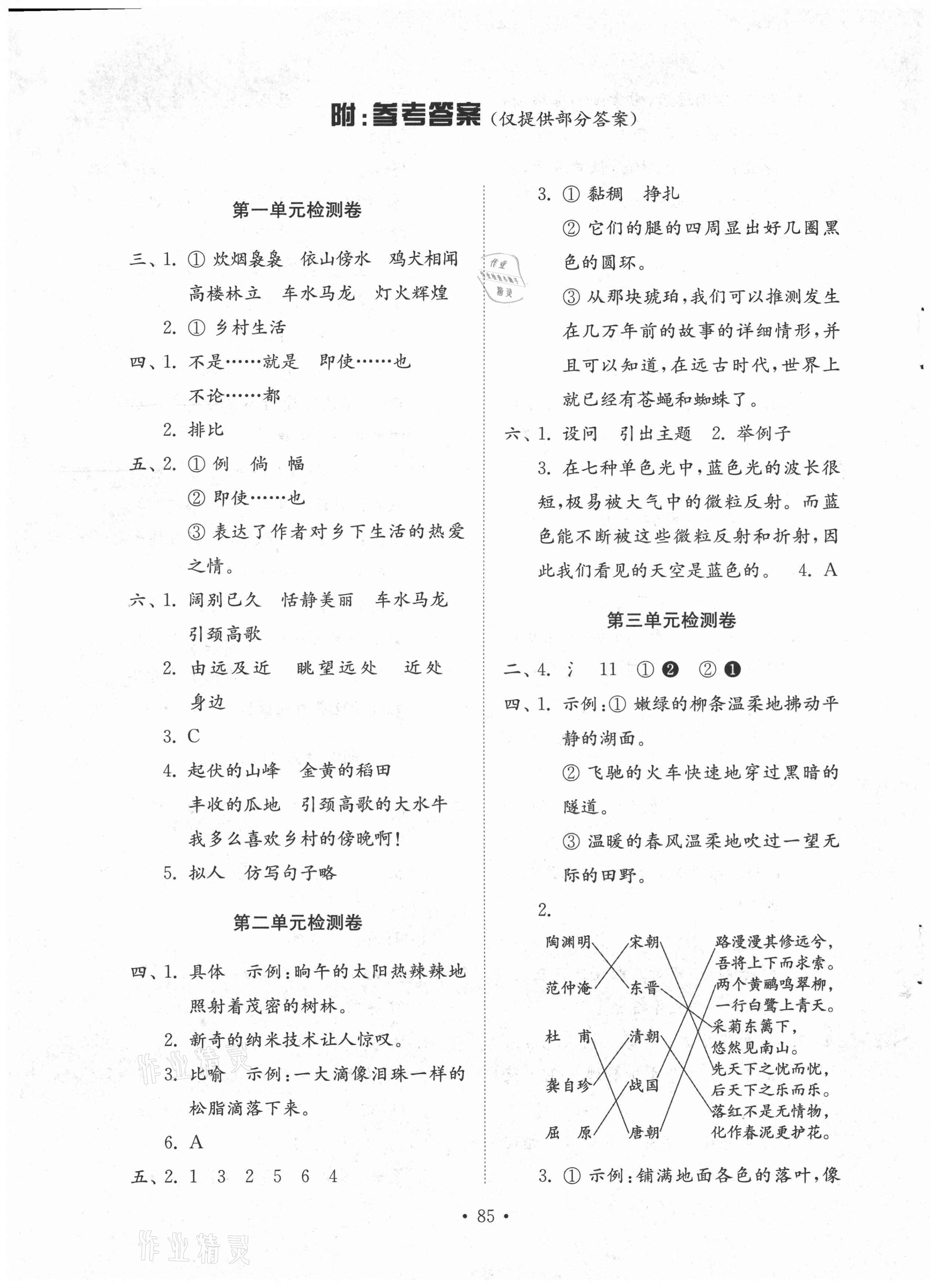 2021年小學(xué)同步練習(xí)冊配套檢測卷四年級語文下冊人教版54制 第1頁