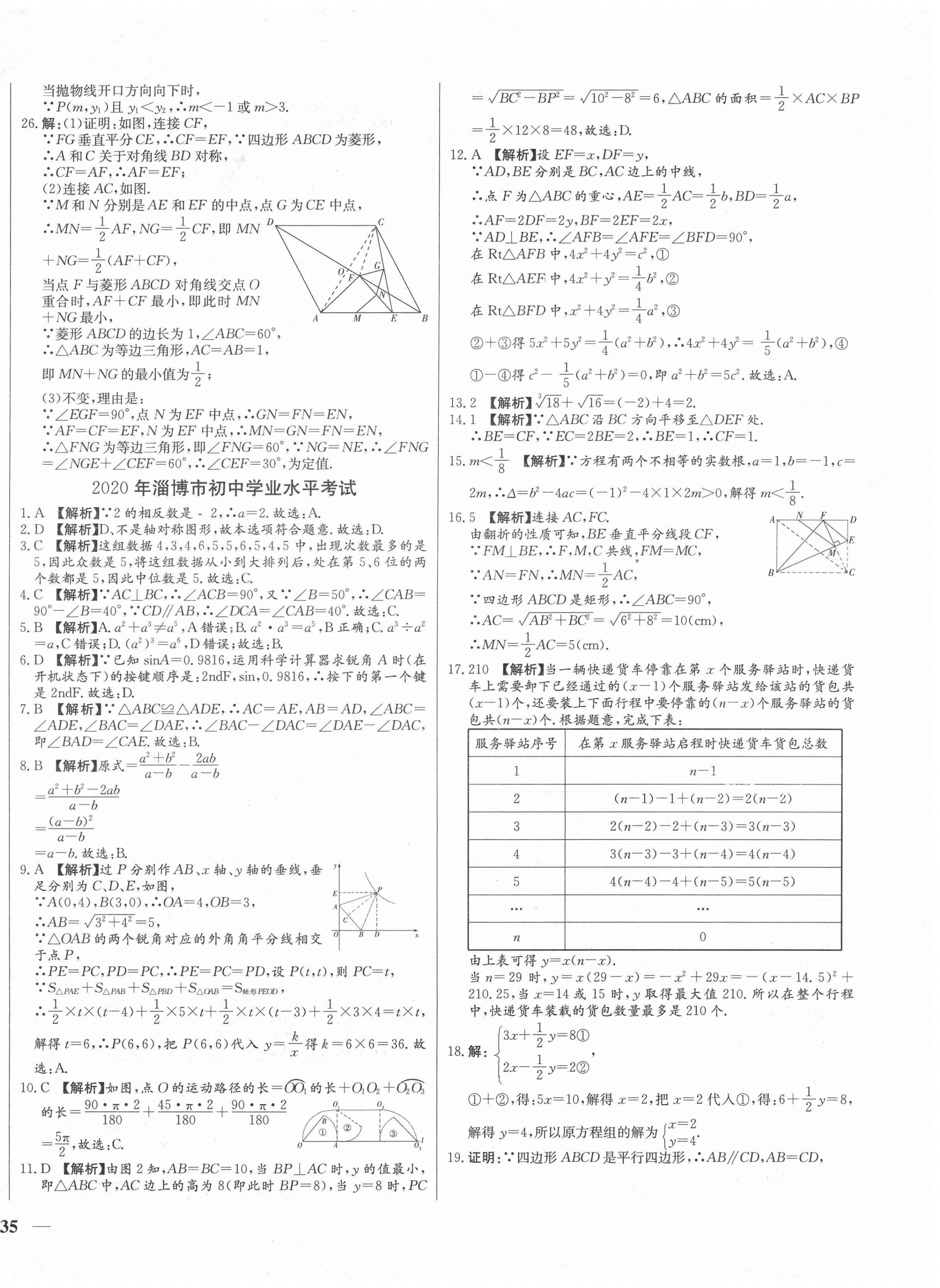 2021年學(xué)考A+卷山東省中考真題匯編數(shù)學(xué) 第6頁