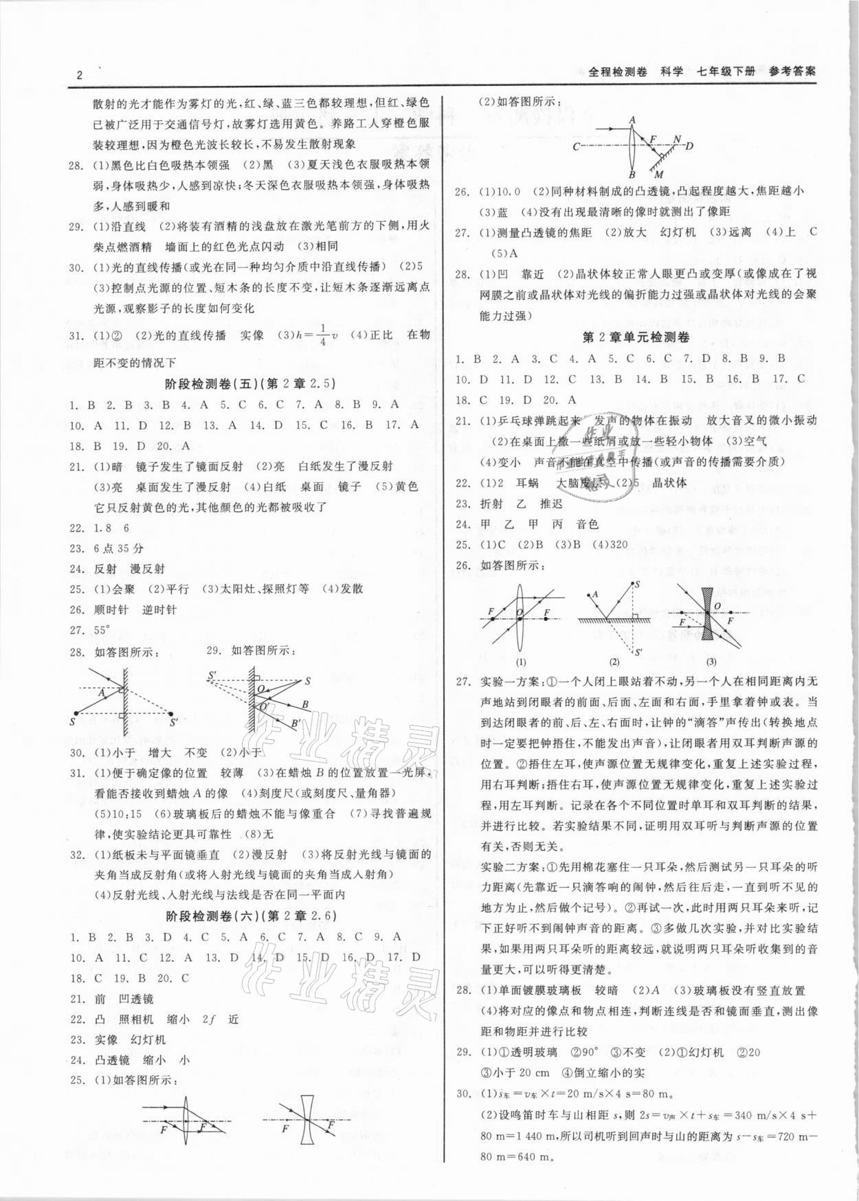 2021年精彩練習全程檢測卷七年級科學下冊人教版 第2頁