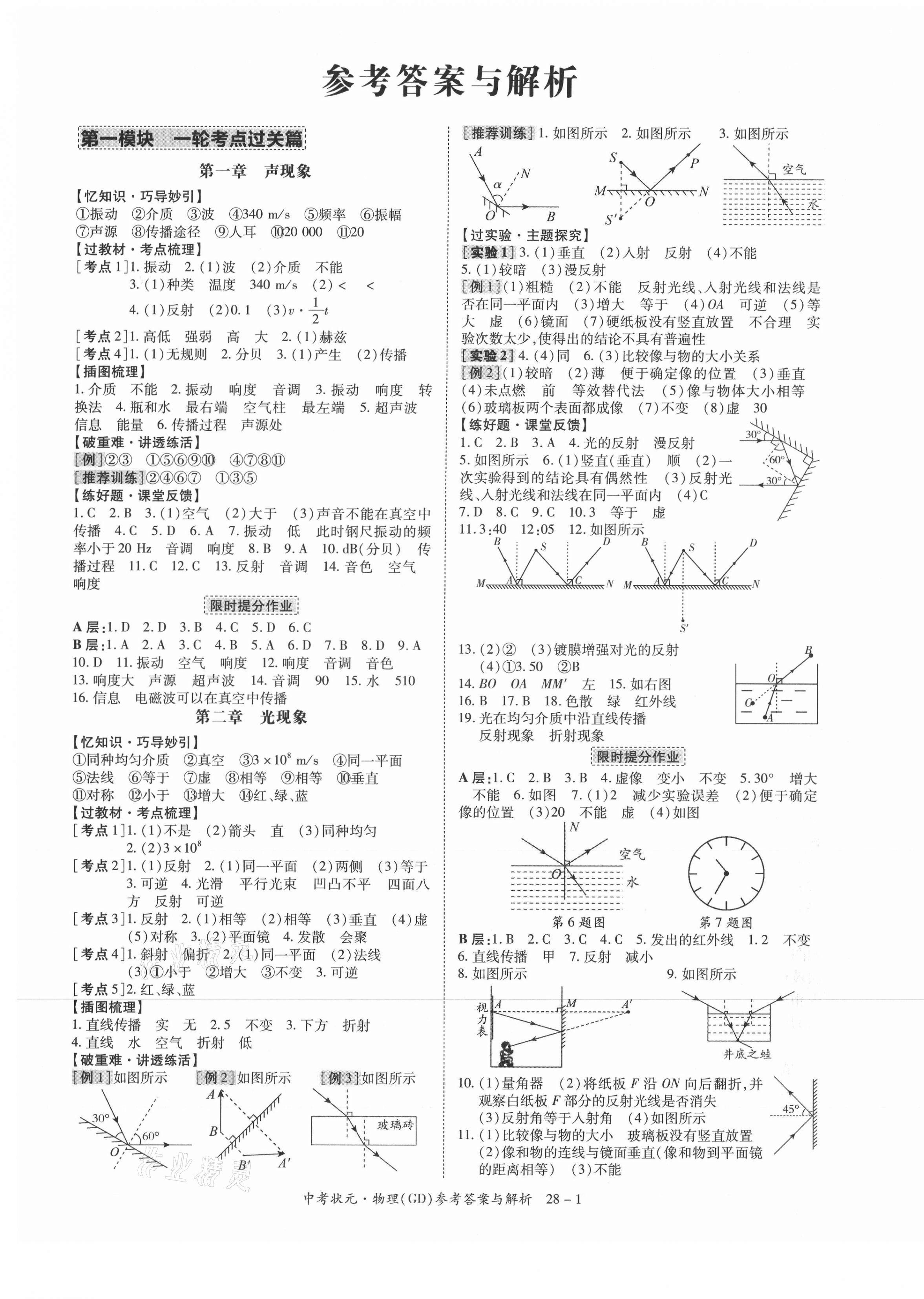 2021年中考状元物理广东专版 第1页