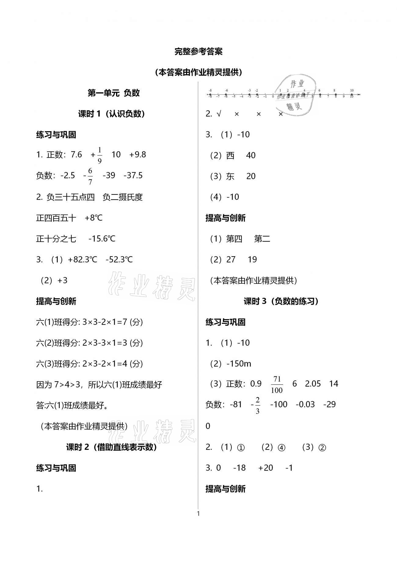 2021年數(shù)學(xué)學(xué)習(xí)與鞏固六年級下冊人教版 參考答案第1頁