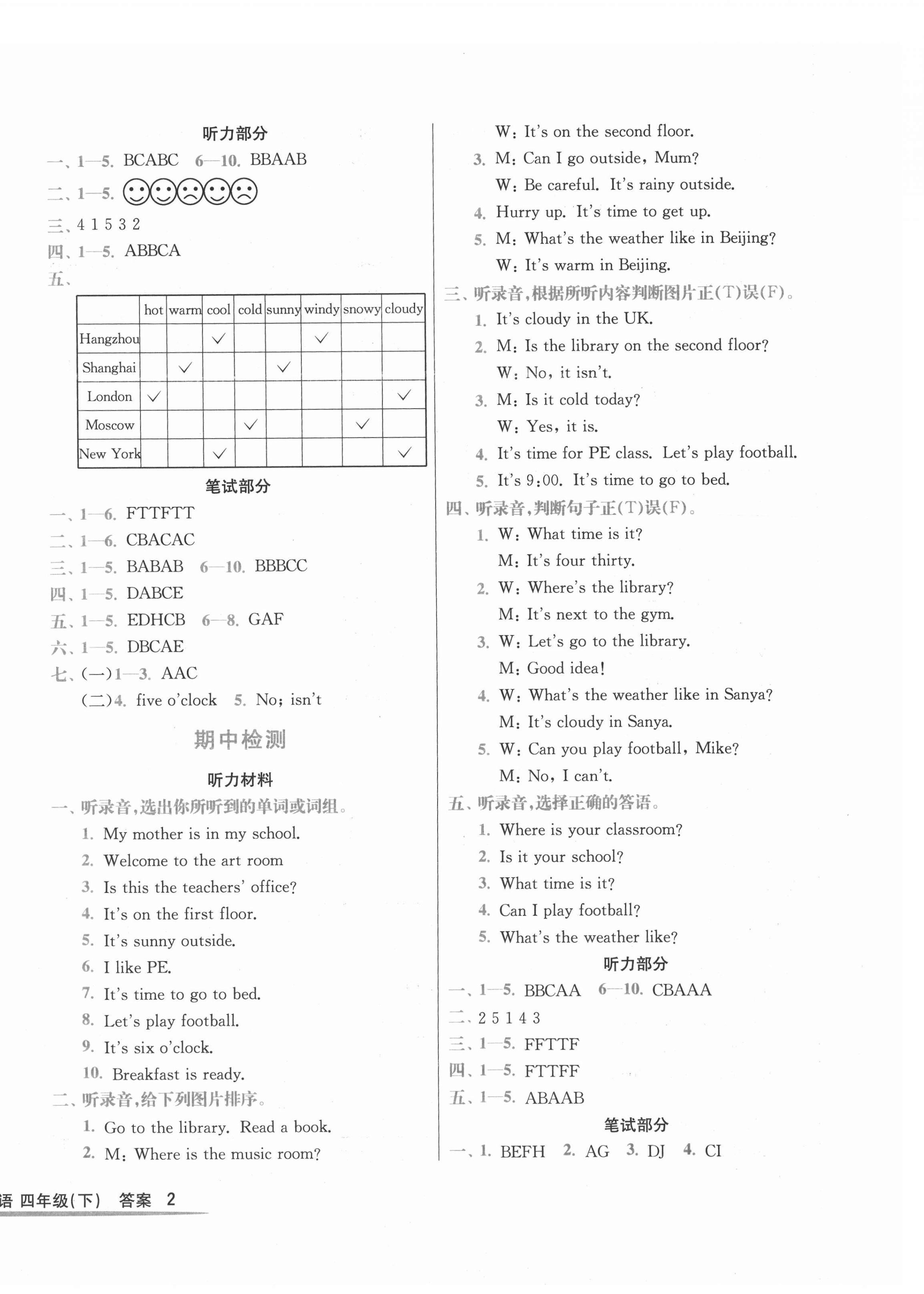 2021年浙江小狀元四年級(jí)英語(yǔ)下冊(cè)人教版 第4頁(yè)