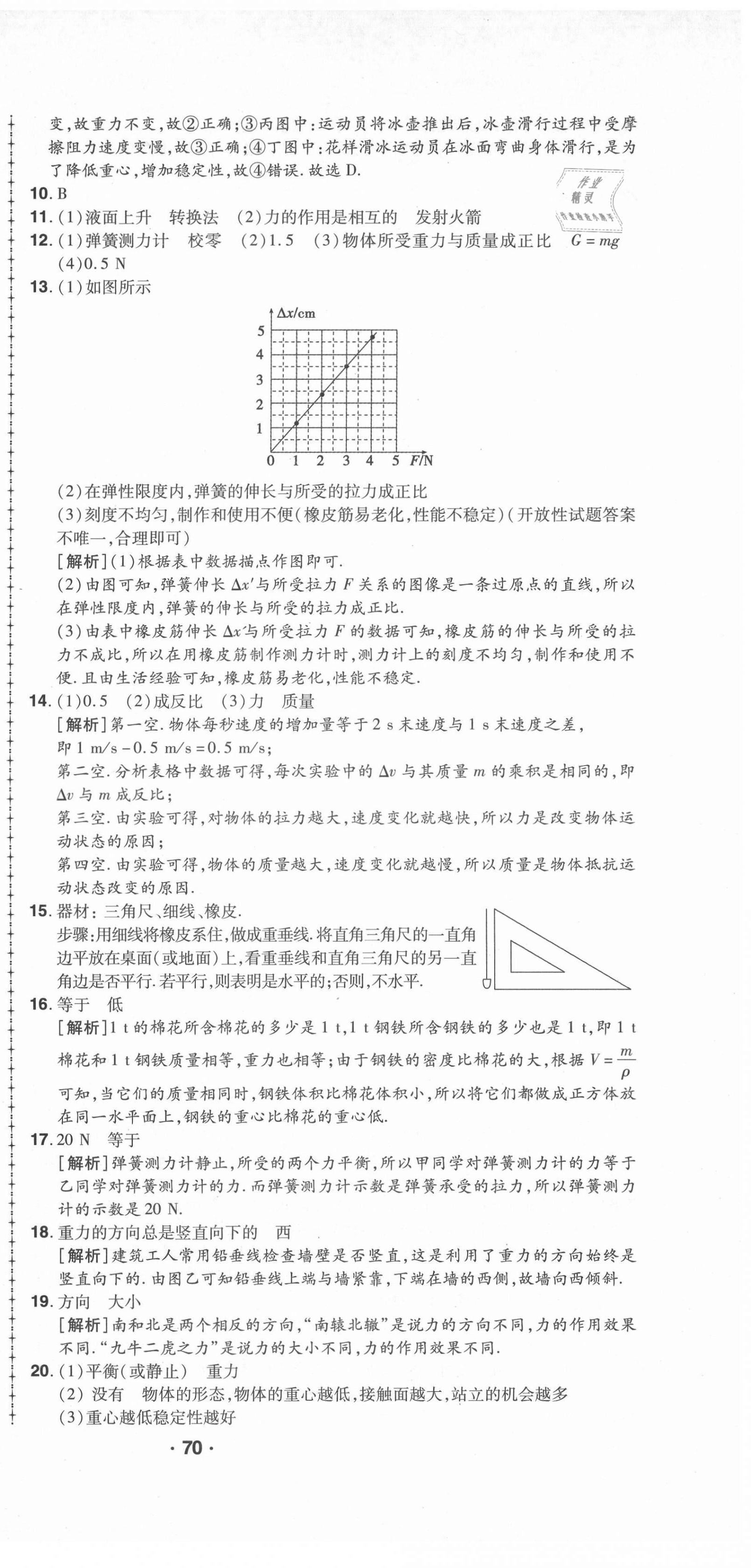 2021年99加1活页卷八年级物理下册人教版山西专版 第3页