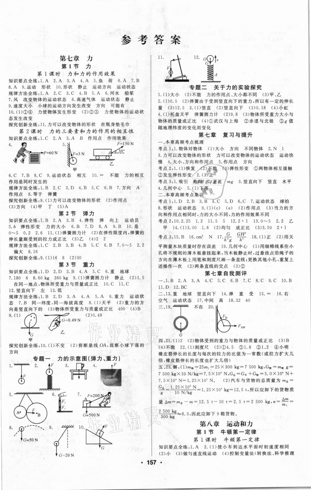 2021年名師作業(yè)本八年級物理下冊人教版 第1頁