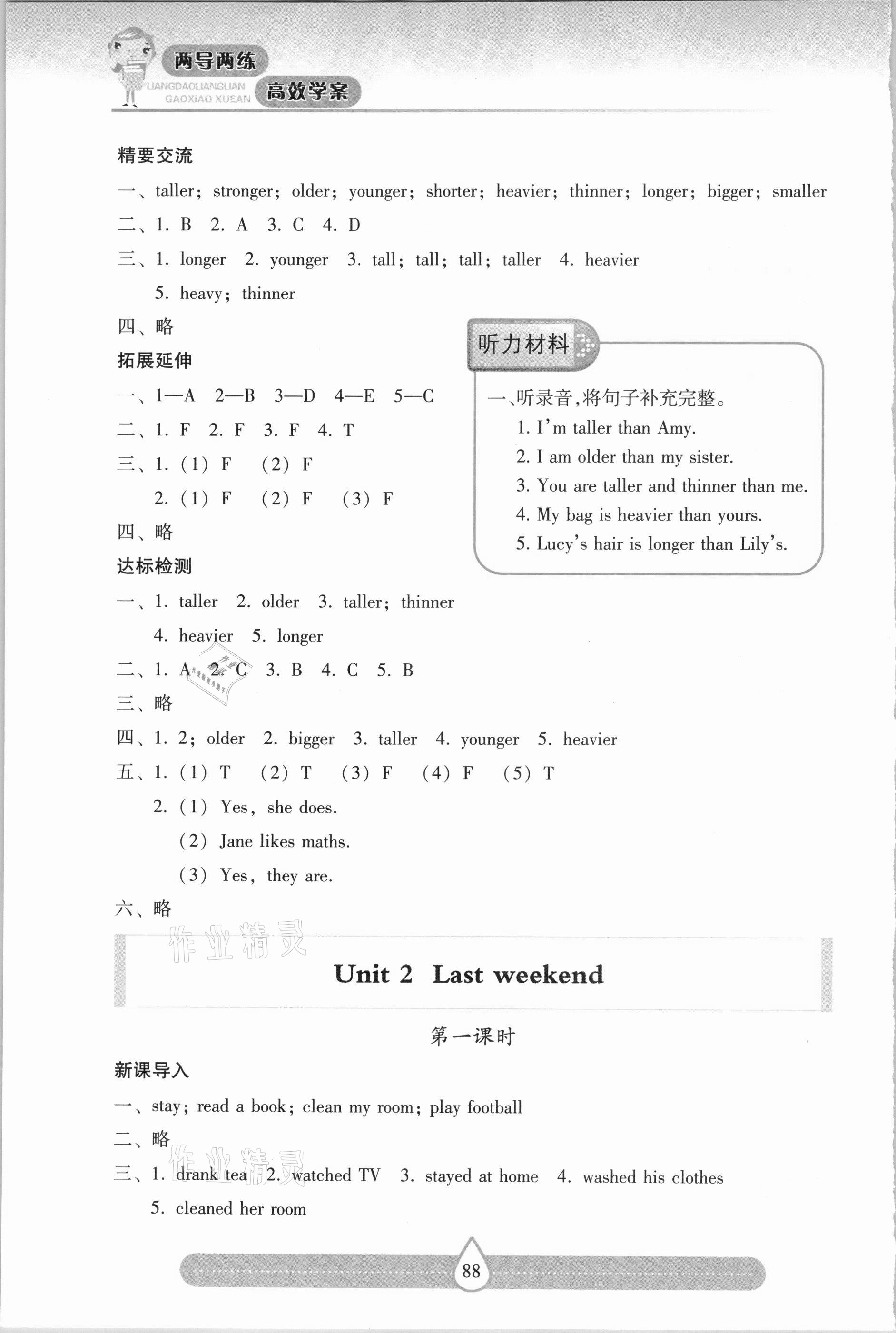 2021年新課標(biāo)兩導(dǎo)兩練高效學(xué)案六年級(jí)英語(yǔ)下冊(cè)人教版 第2頁(yè)