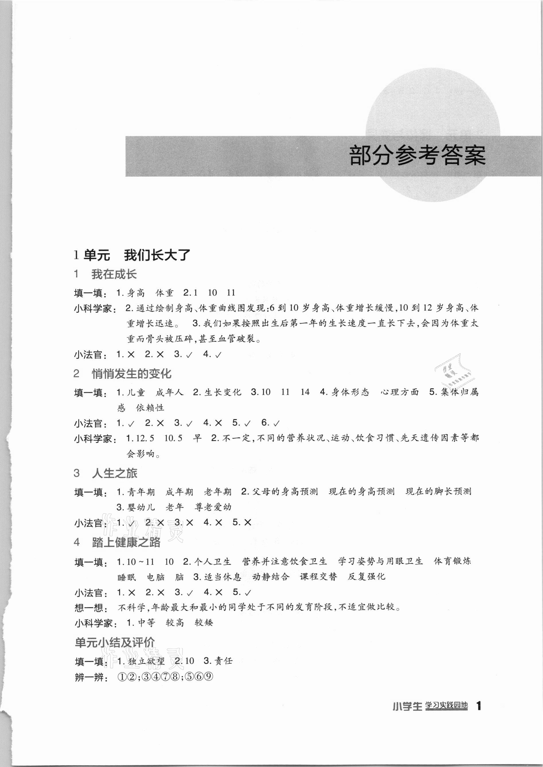 2021年小學(xué)生學(xué)習(xí)實踐園地六年級科學(xué)下冊蘇教版 第1頁