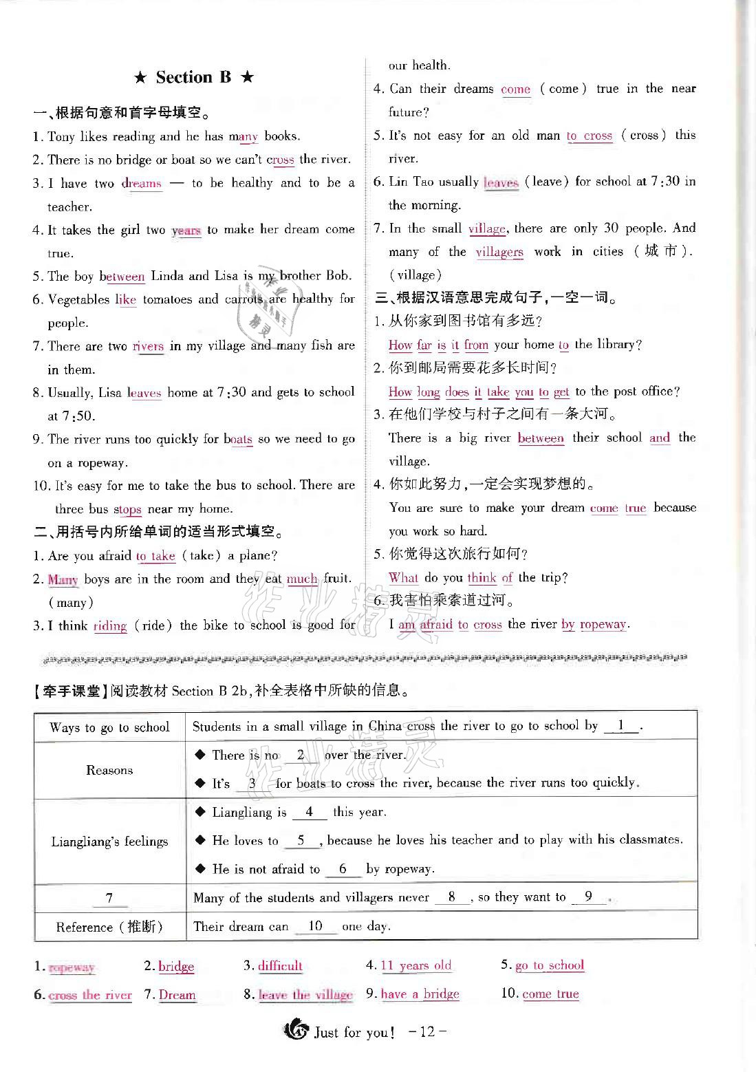 2021年優(yōu)課堂給力A加七年級英語下冊人教版 第12頁