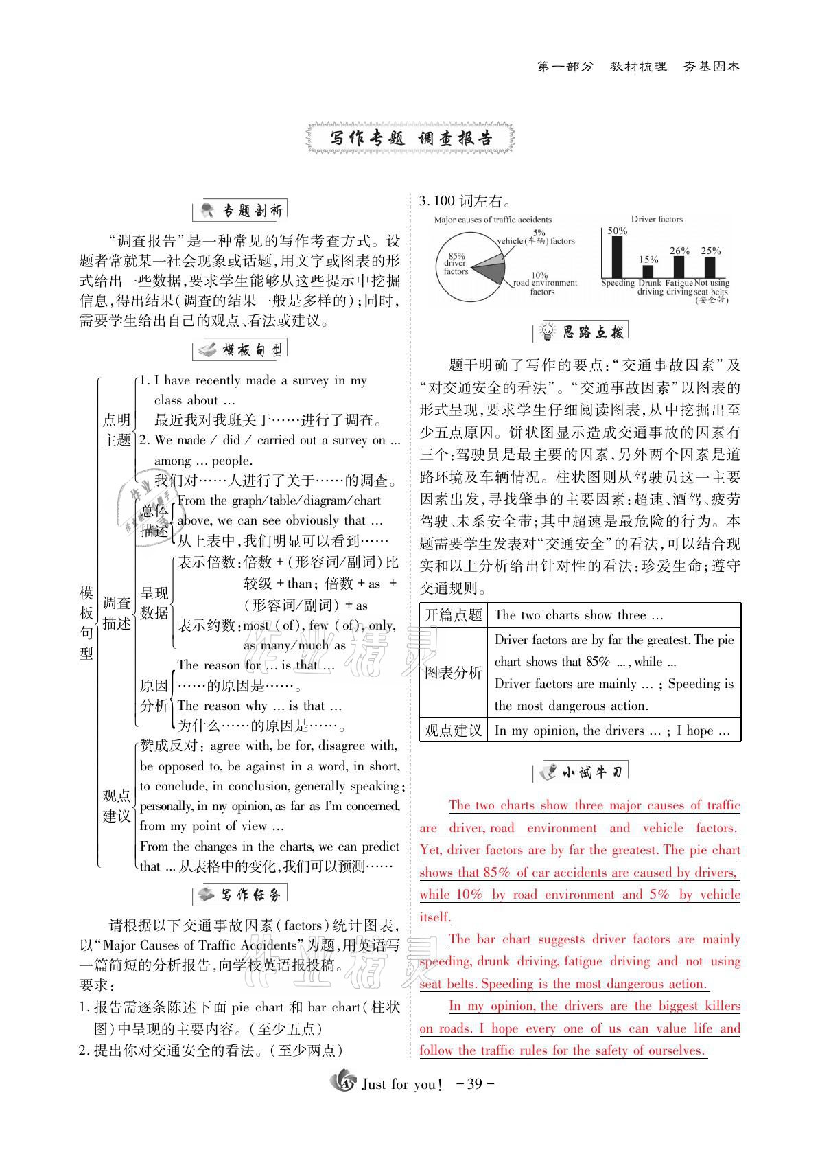 2021年优课堂给力A加英语 参考答案第39页