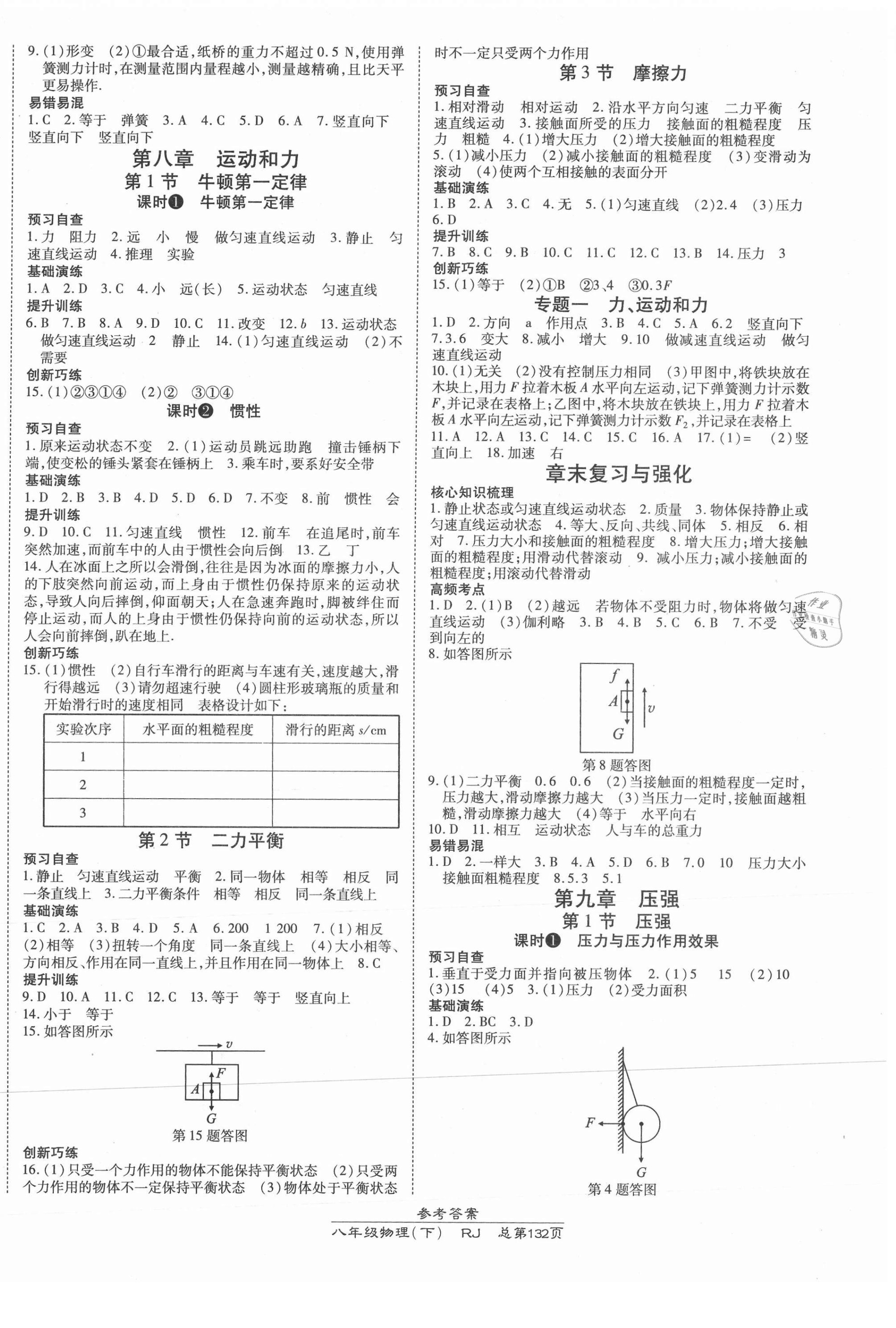 2021年高效课时通10分钟掌控课堂八年级物理下册人教版 第2页