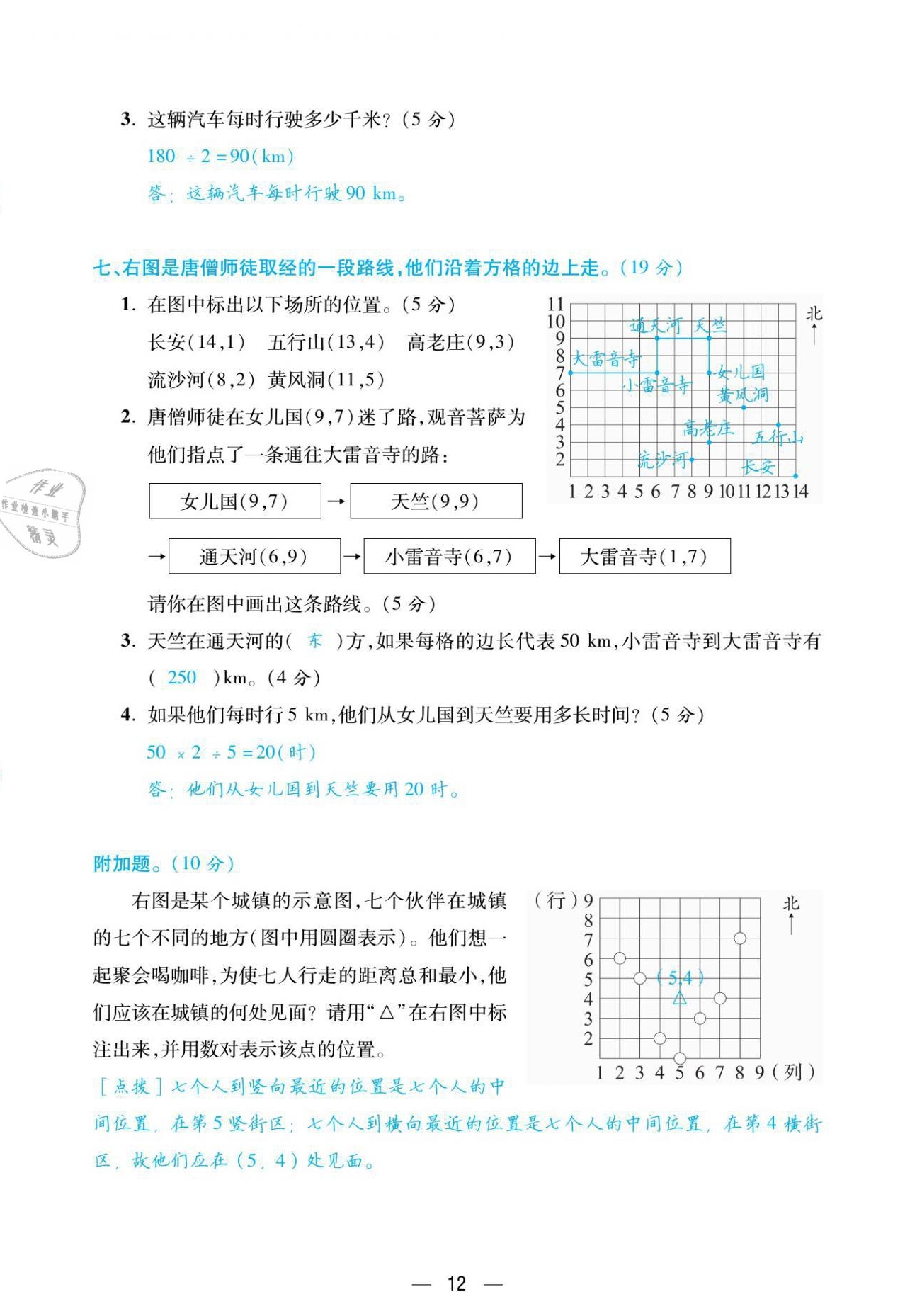 2021年揚(yáng)帆天天練四年級(jí)數(shù)學(xué)下冊(cè)西師大版 參考答案第32頁(yè)