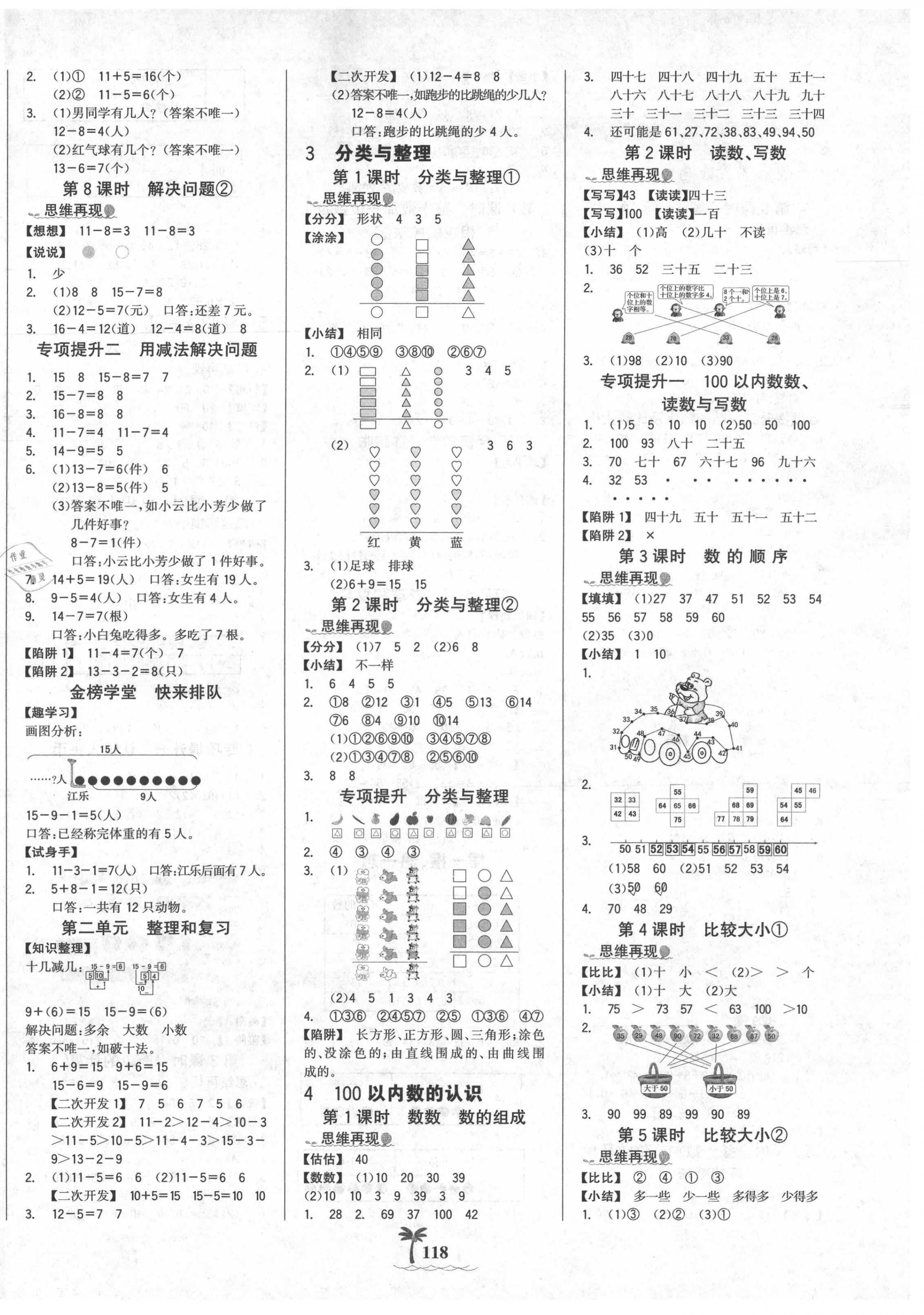 2021年世紀(jì)金榜金榜小博士一年級數(shù)學(xué)下冊人教版全彩版 第2頁