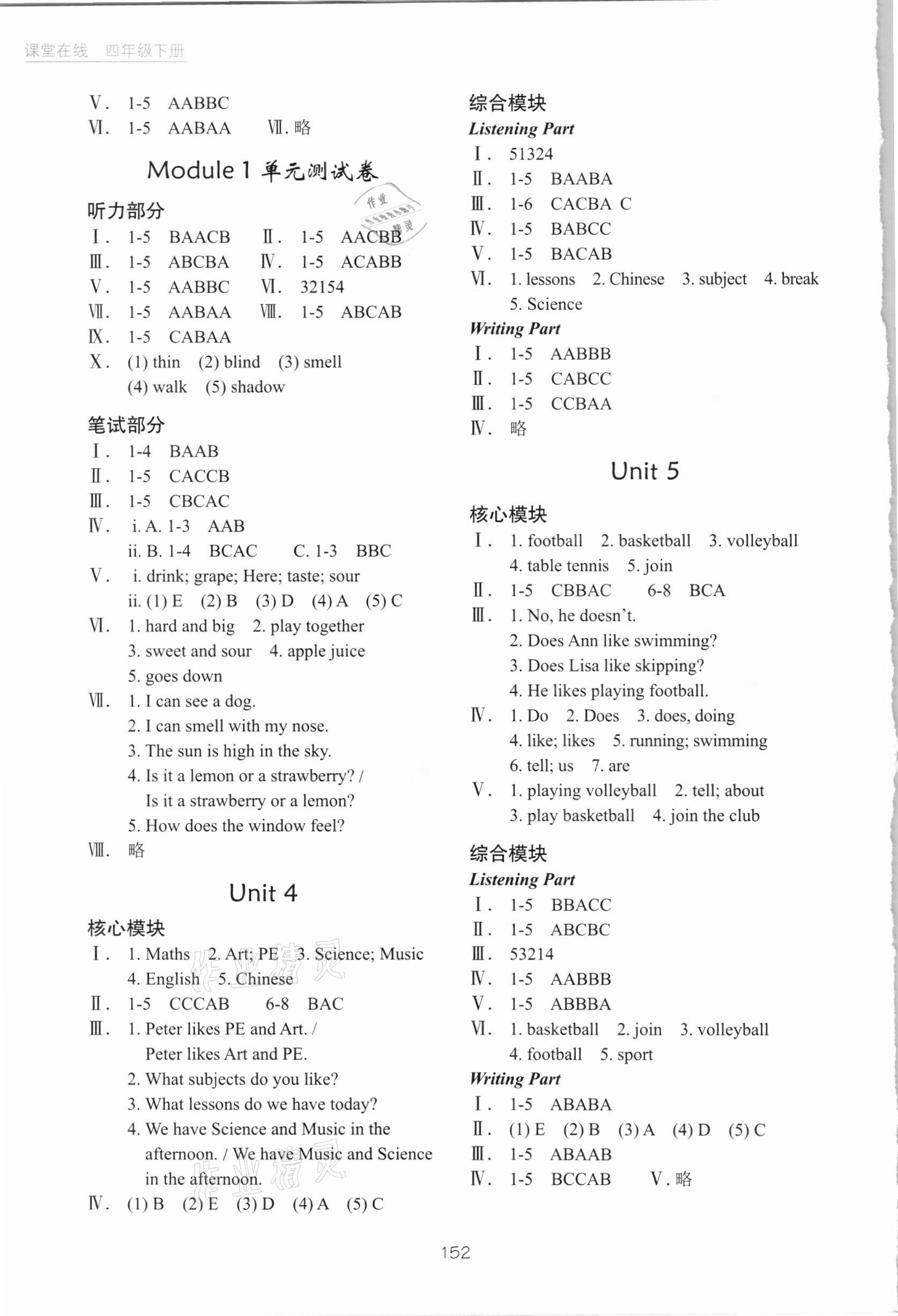 2021年課堂在線四年級(jí)英語下冊滬教版 第2頁