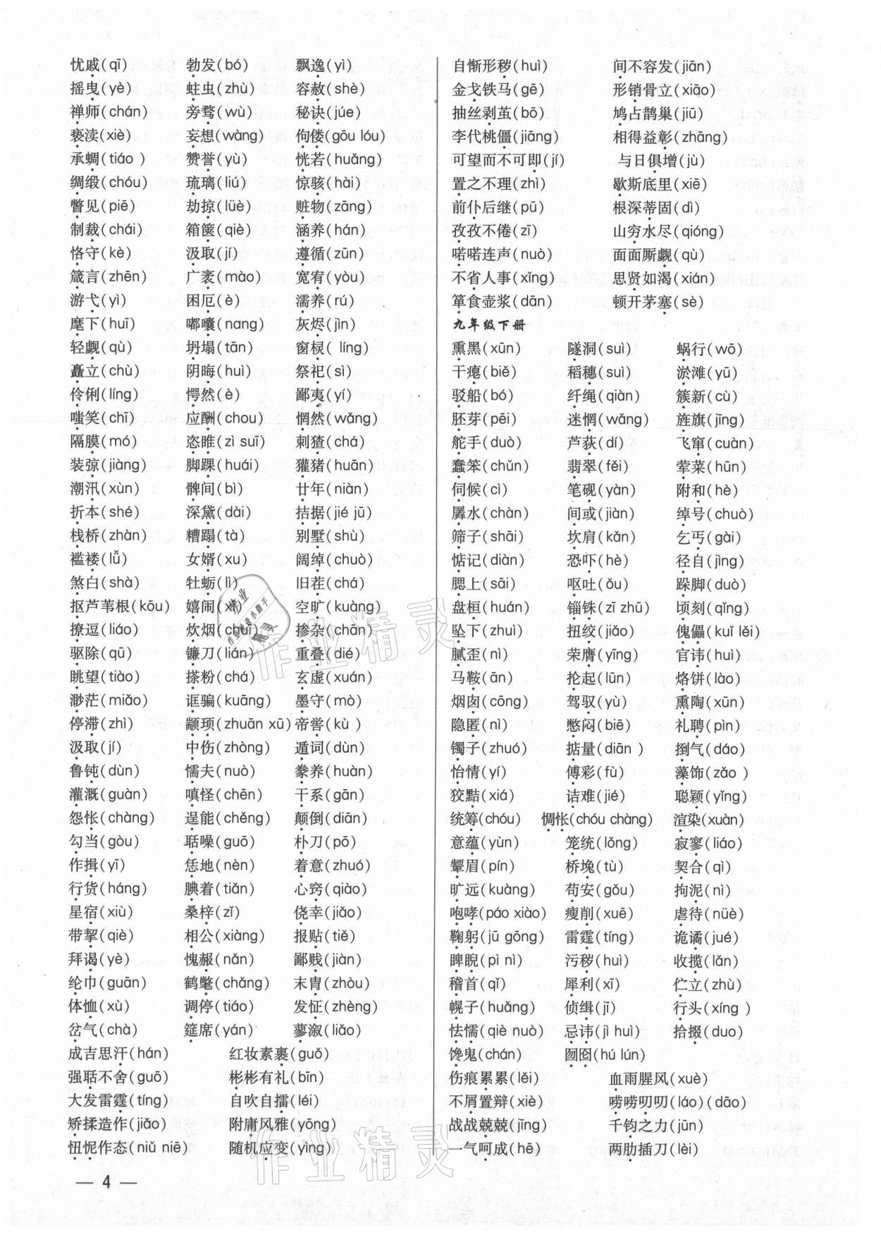 2021年基礎(chǔ)精練考點(diǎn)集訓(xùn)總復(fù)習(xí)語(yǔ)文深圳專(zhuān)版 第4頁(yè)