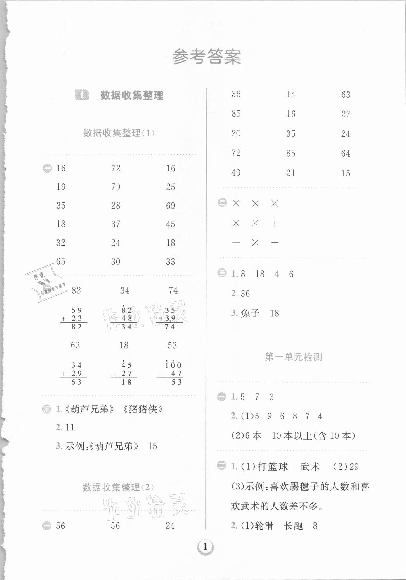 2021年金牛耳計算天天練二年級數學下冊人教版 第1頁