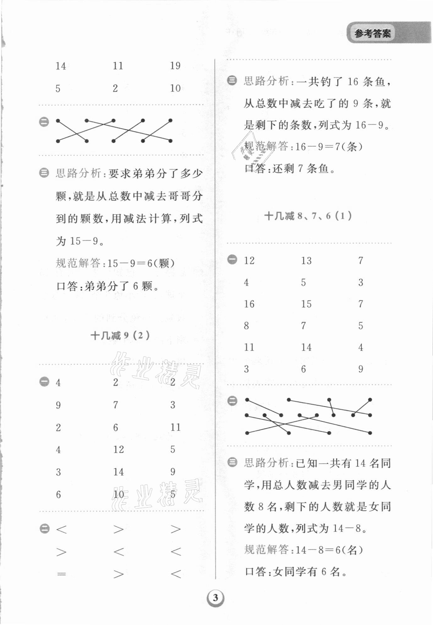 2021年金牛耳計(jì)算天天練一年級數(shù)學(xué)下冊人教版 第3頁