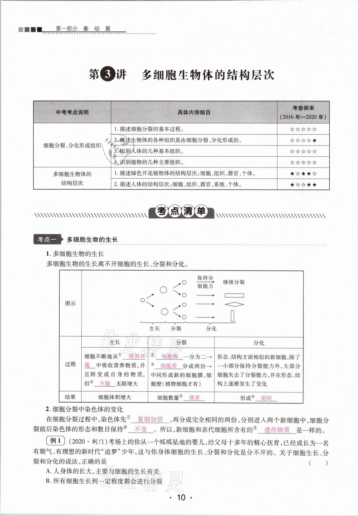 2021年中考新評(píng)價(jià)生物 第10頁