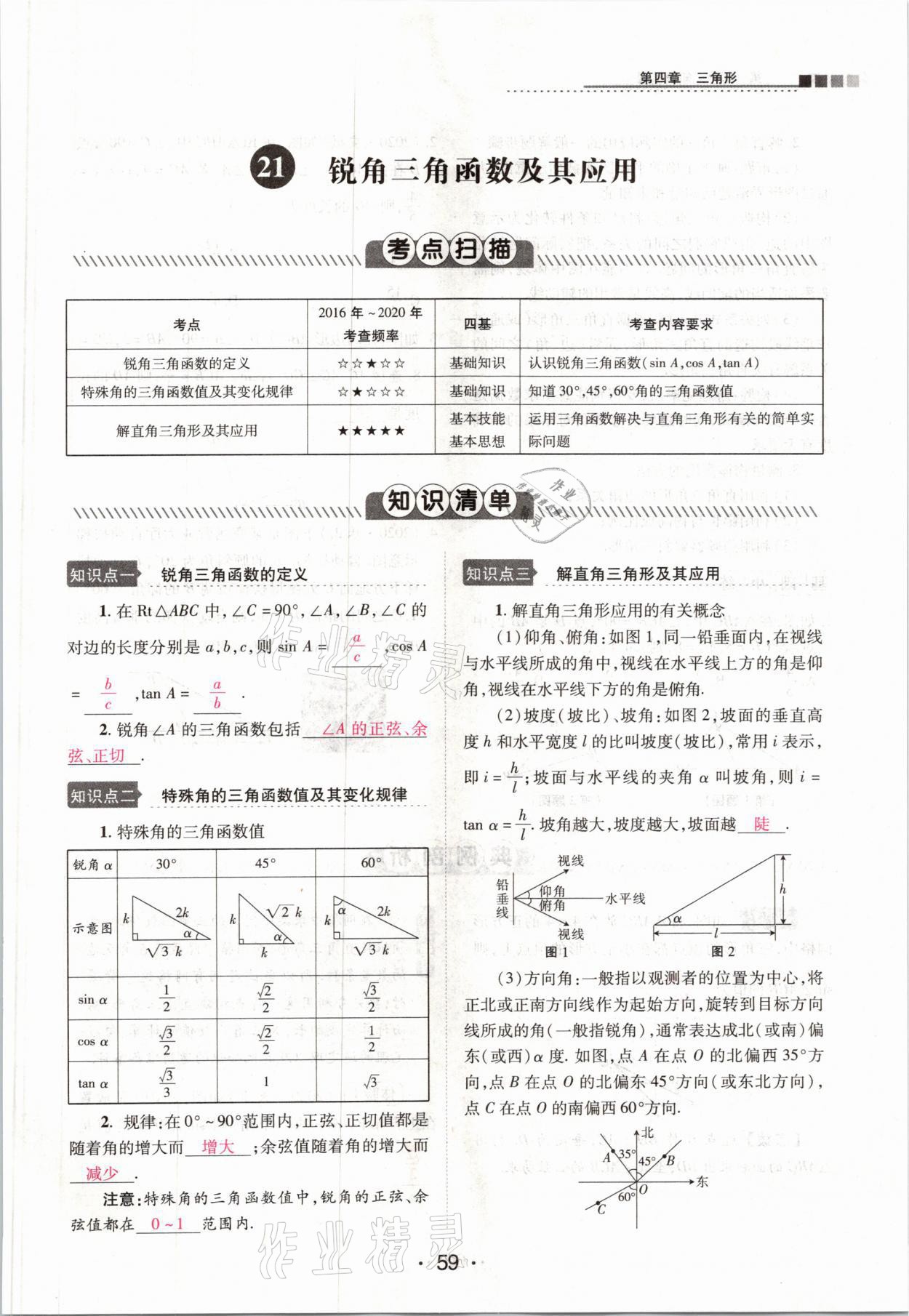 2021年中考新評(píng)價(jià)數(shù)學(xué) 參考答案第59頁(yè)