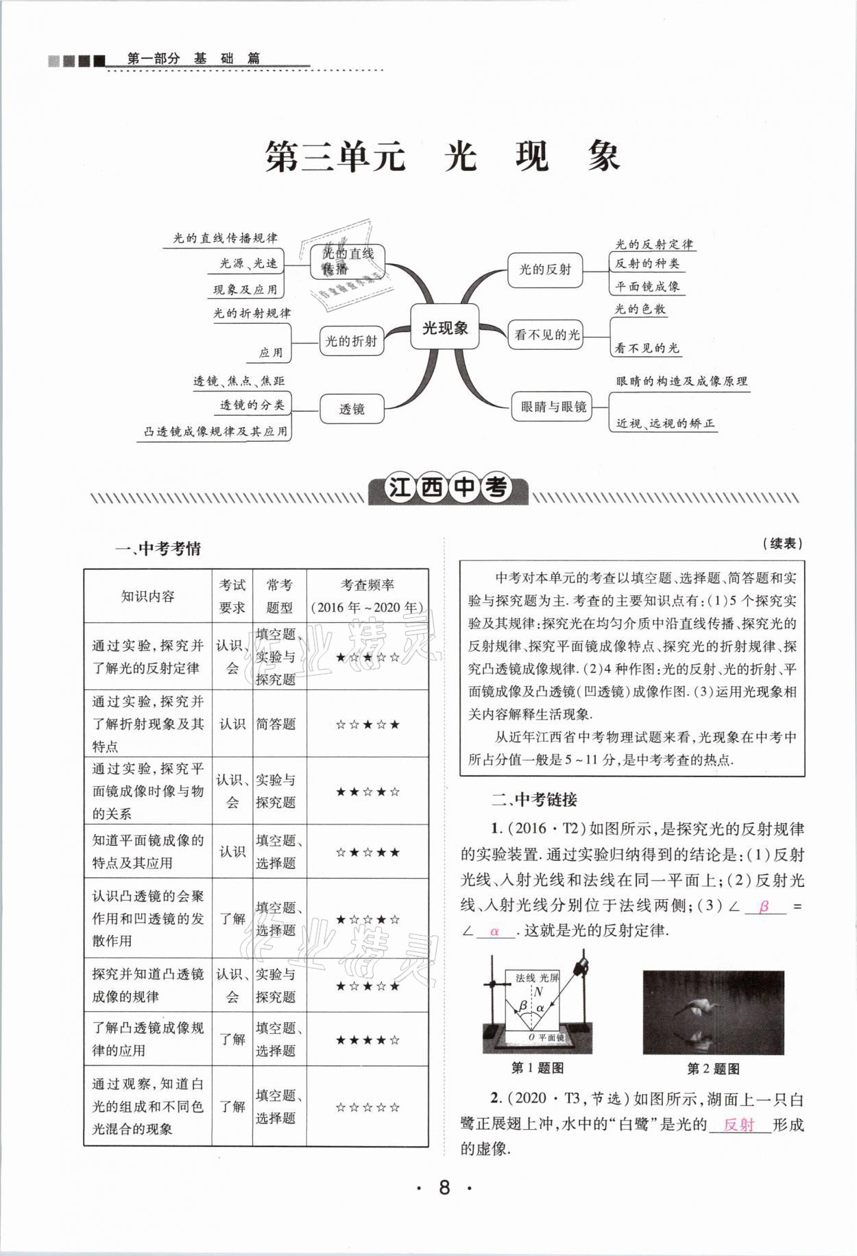 2021年中考新評價物理 參考答案第8頁