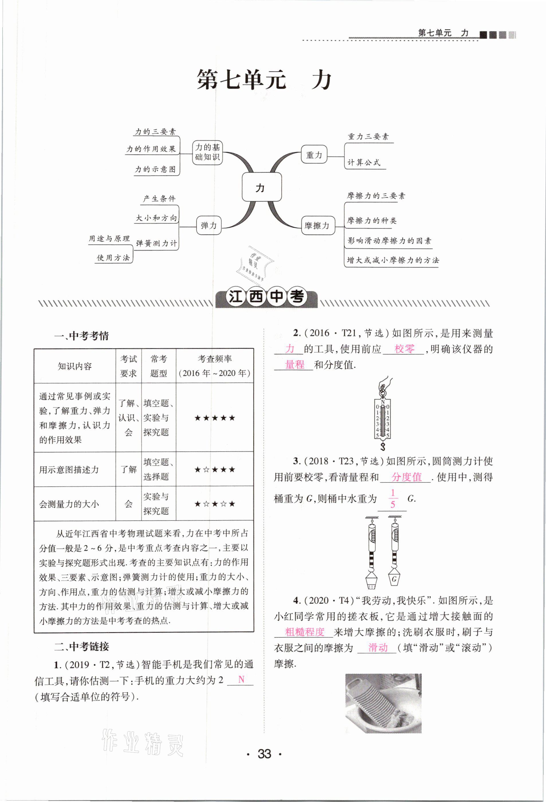 2021年中考新評價物理 參考答案第33頁