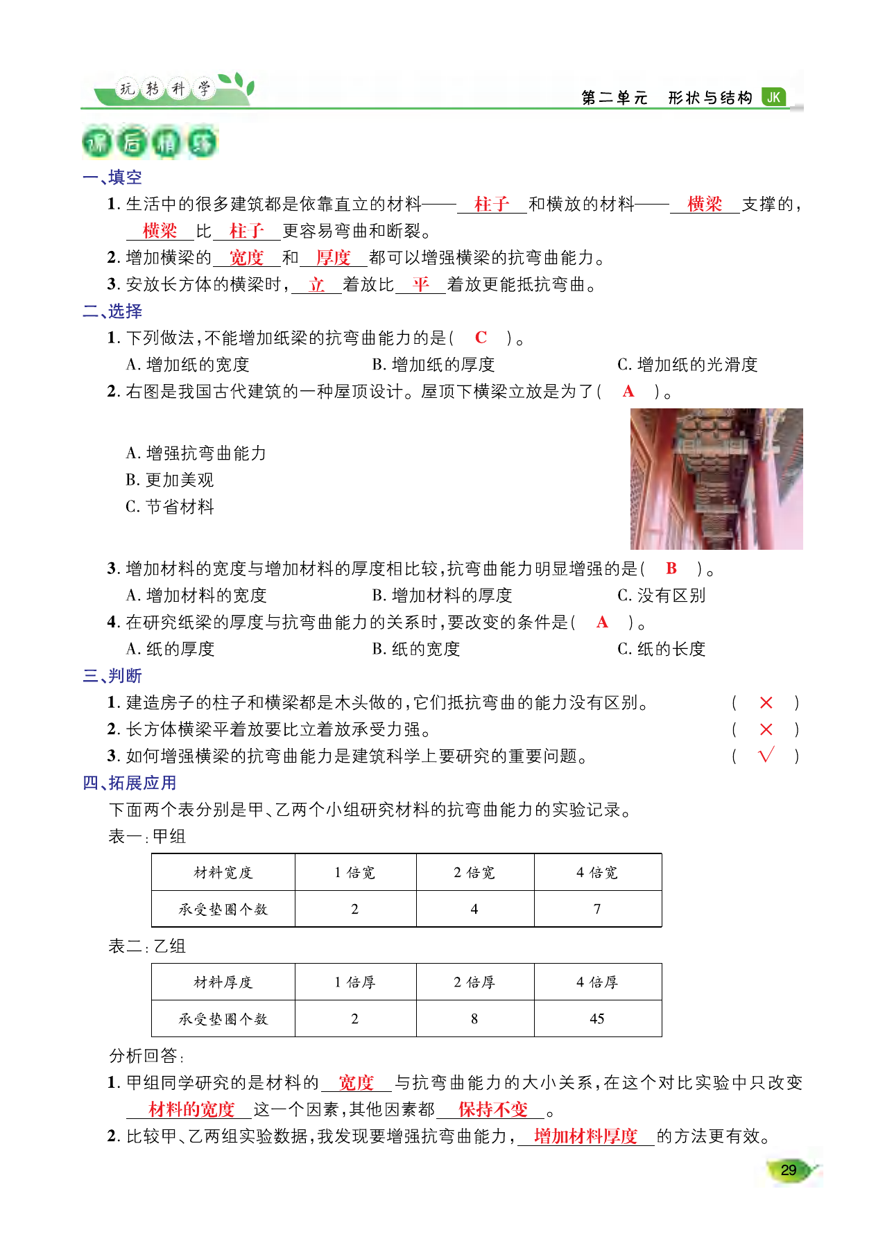 2021年玩轉(zhuǎn)科學(xué)六年級下冊教科版A 參考答案第28頁