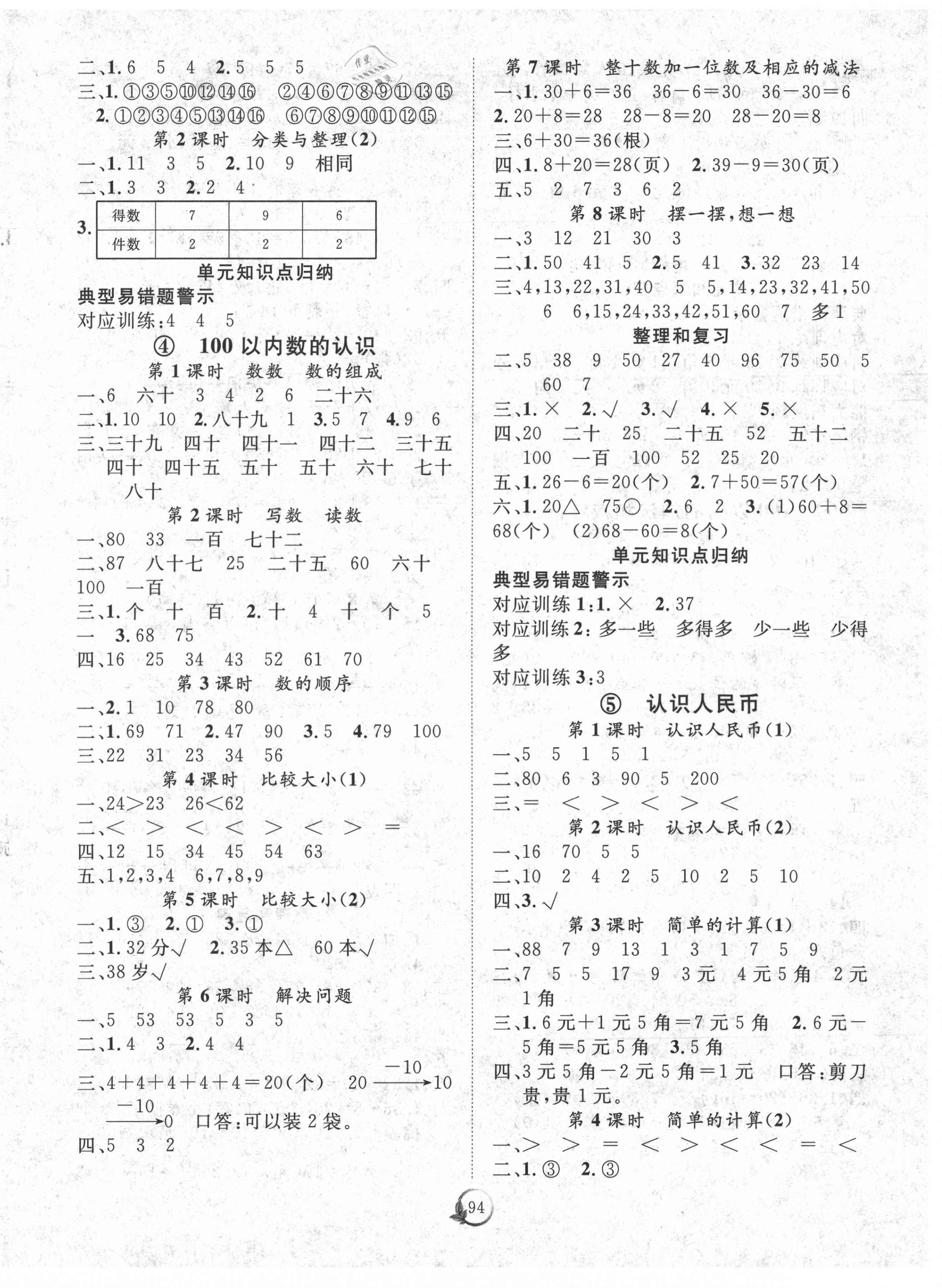 2021年優(yōu)質(zhì)課堂快樂成長一年級數(shù)學(xué)下冊人教版 第2頁