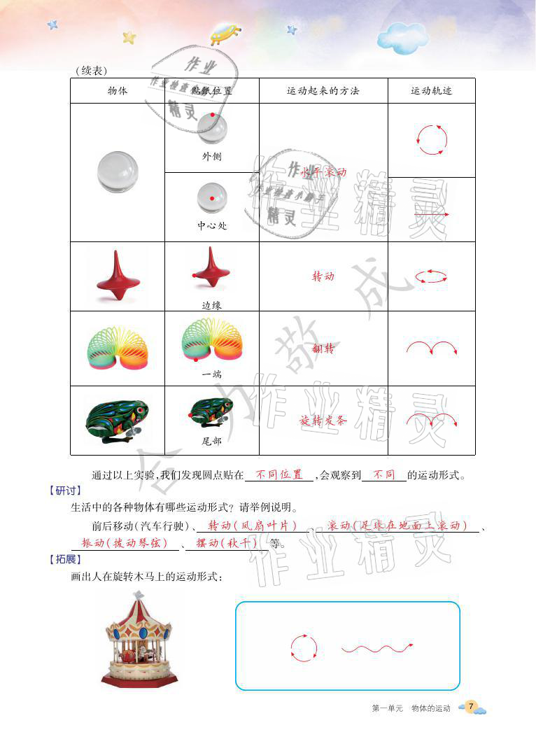 2021年玩轉(zhuǎn)科學(xué)三年級(jí)下冊(cè)教科版B 參考答案第7頁(yè)